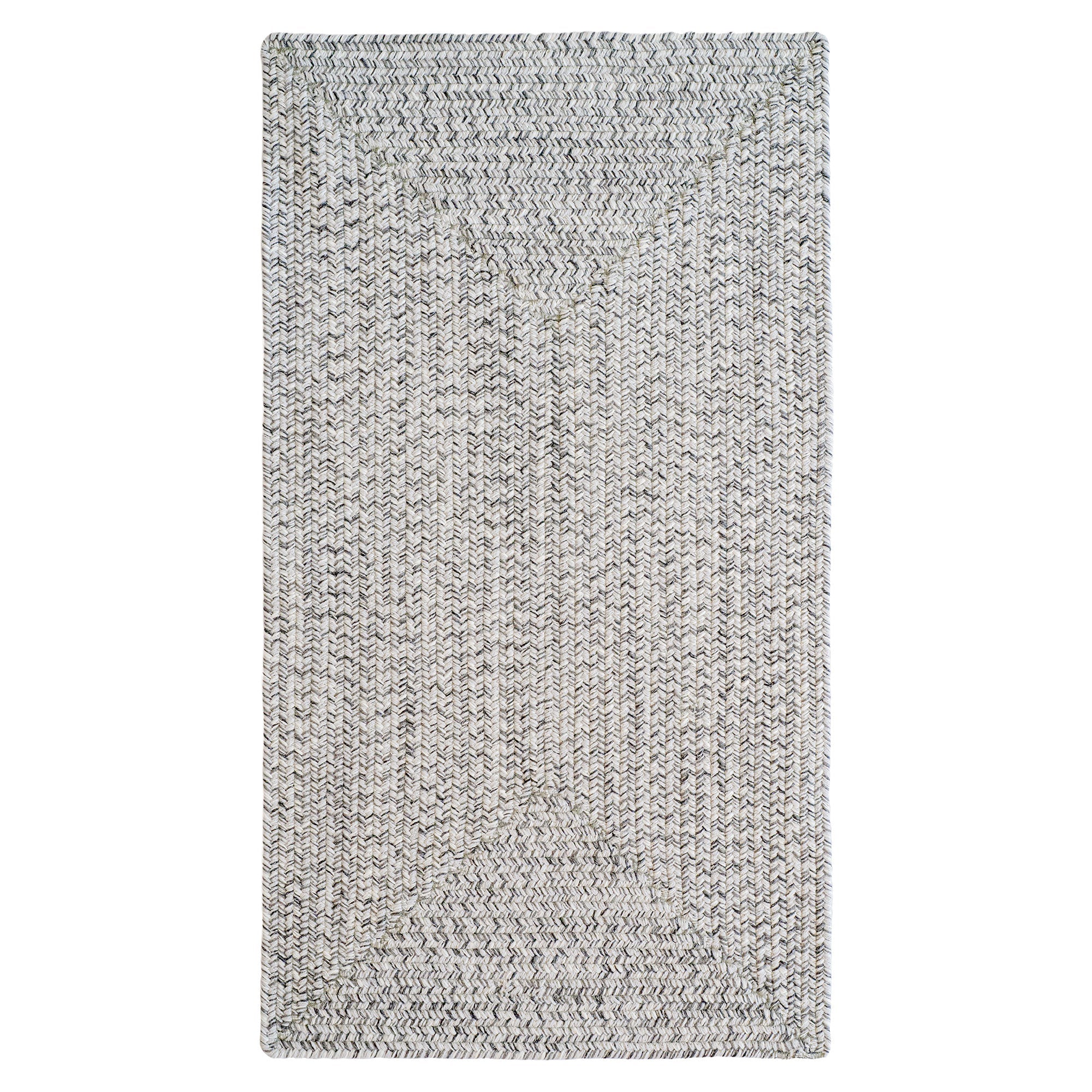 Stockton Light Gray Braided Rug Concentric Rectangle image