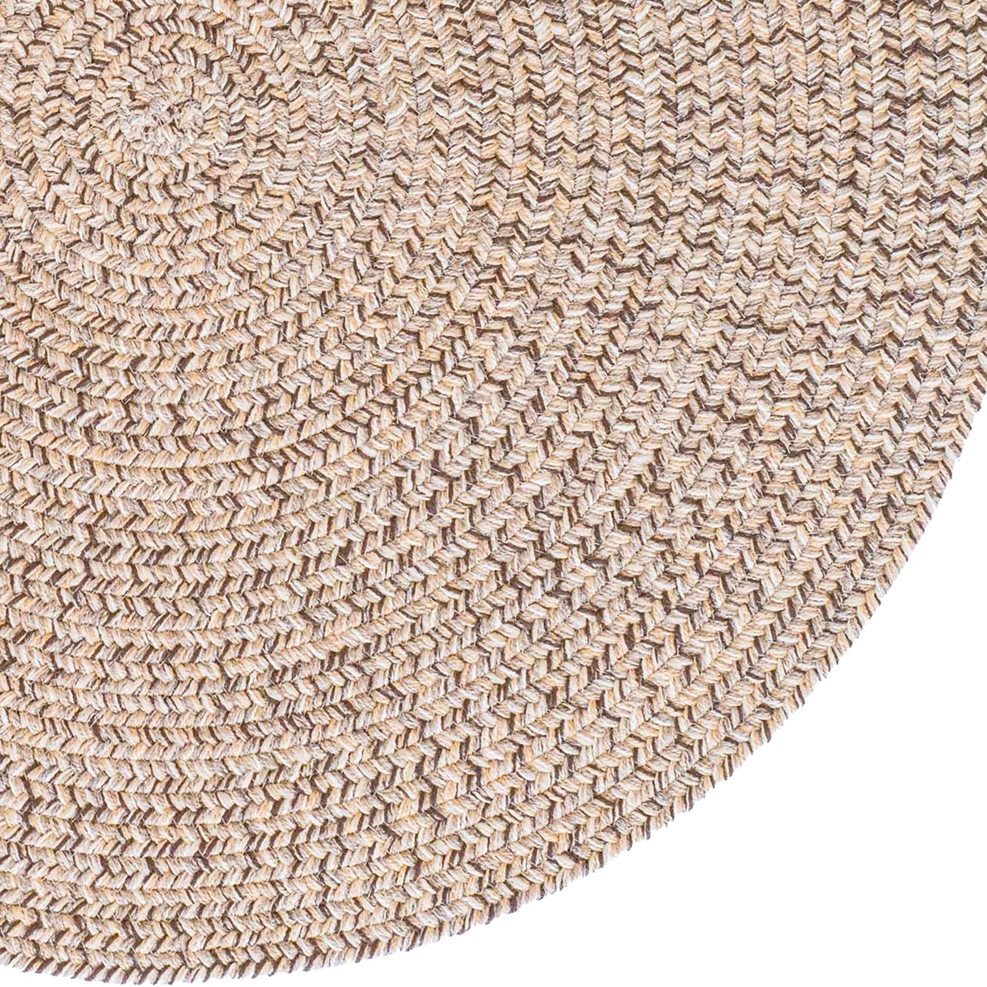 Stockton Medium Brown Braided Rug Round image