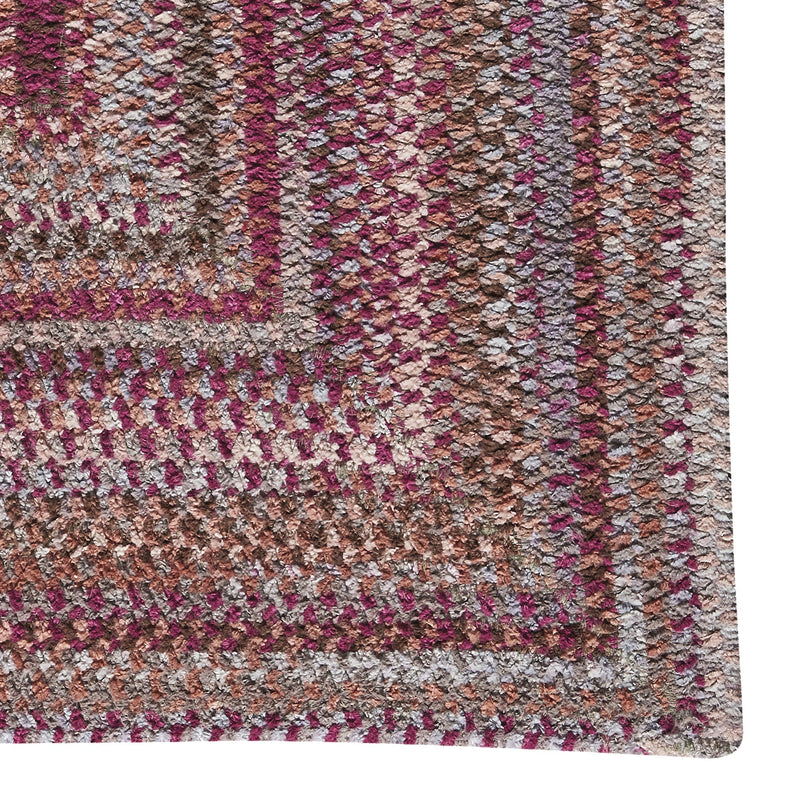 Synergy Rosewood Braided Rug Concentric Rectangle image