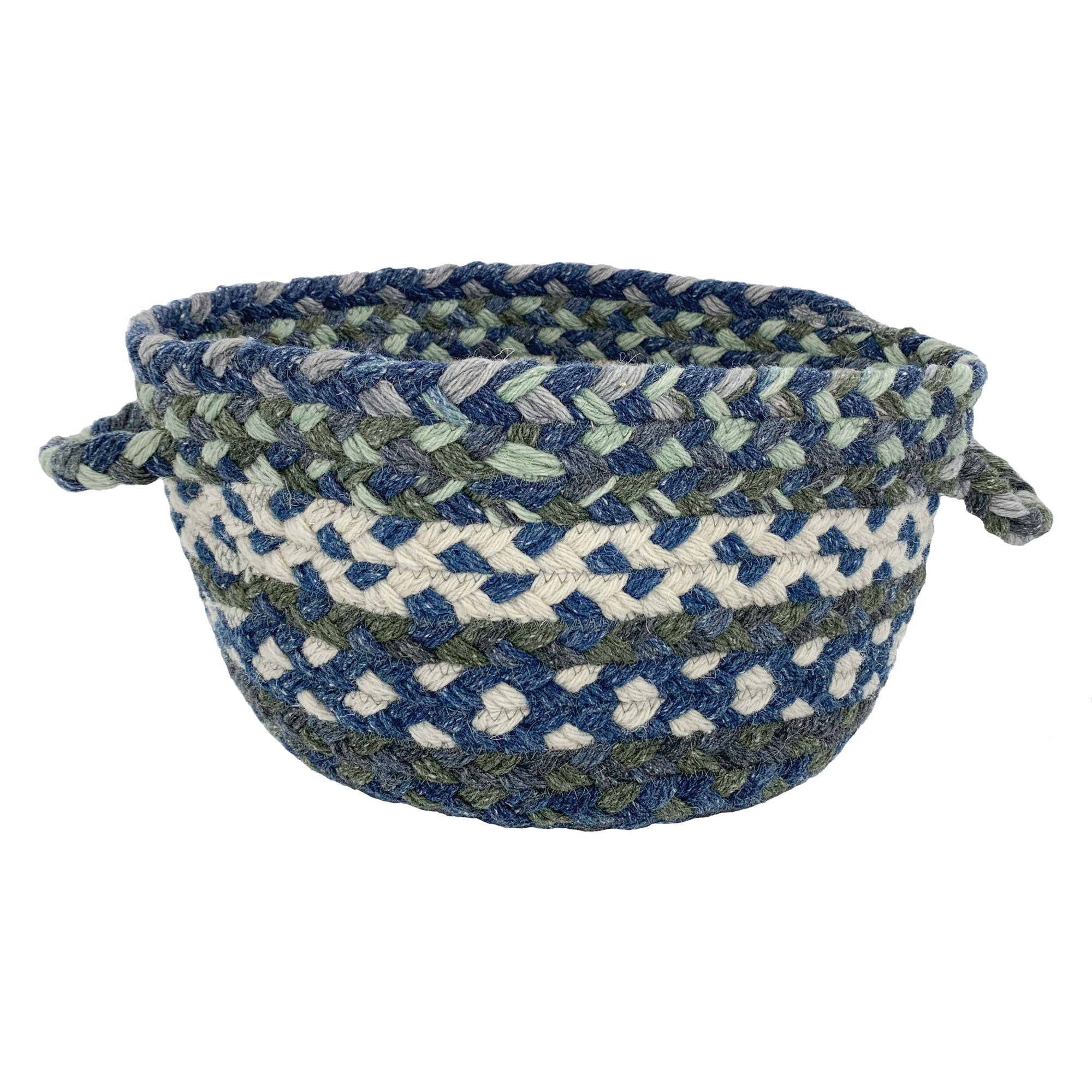 Wanderer Deep Blue Braided Rug Basket image