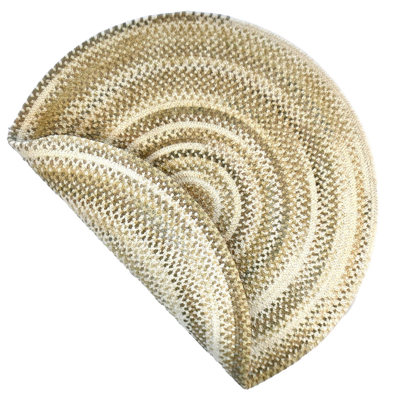 Cottonstone Feather Tan Braided Rug Round image