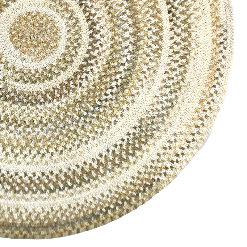 Cottonstone Feather Tan Braided Rug Round image