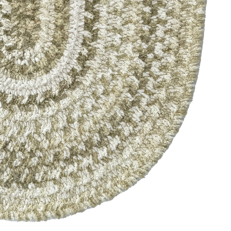 Cottonstone Feather Tan Braided Rug Oval image