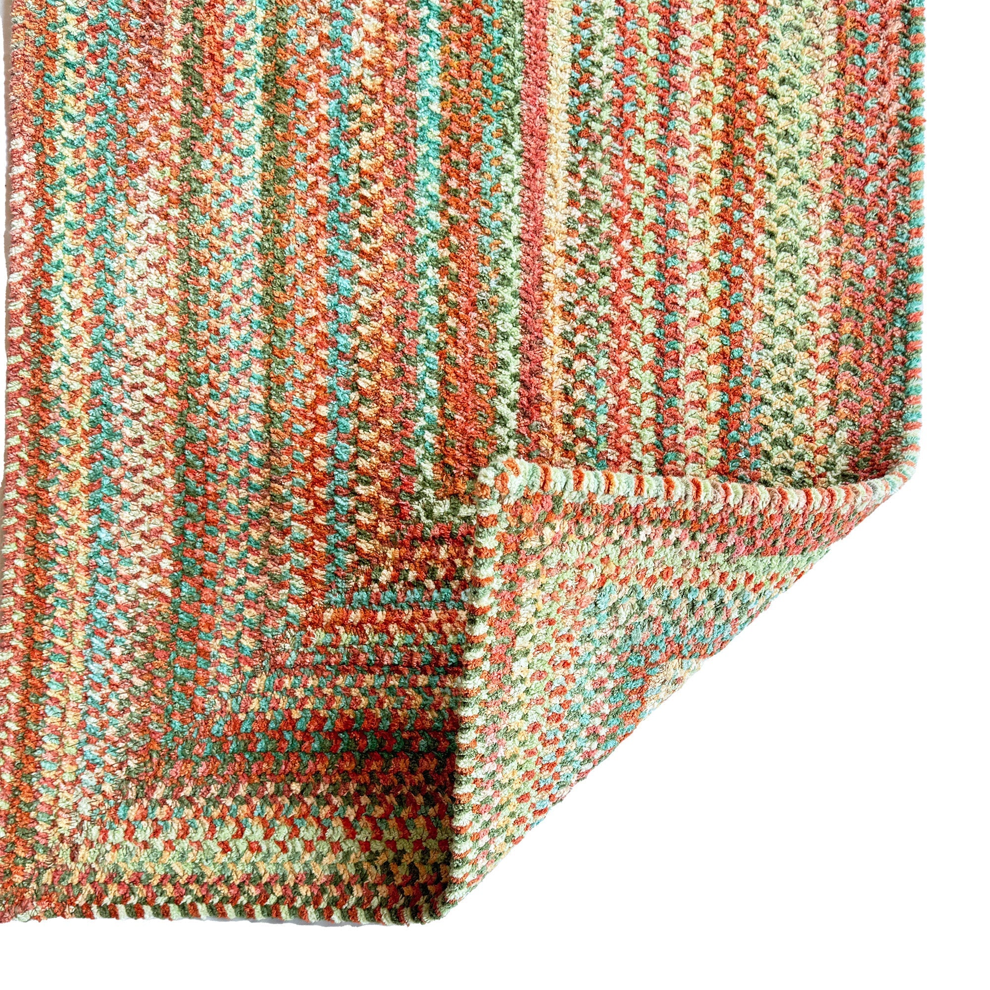 Cottonstone Cactus Garden Braided Rug Concentric Rectangle image