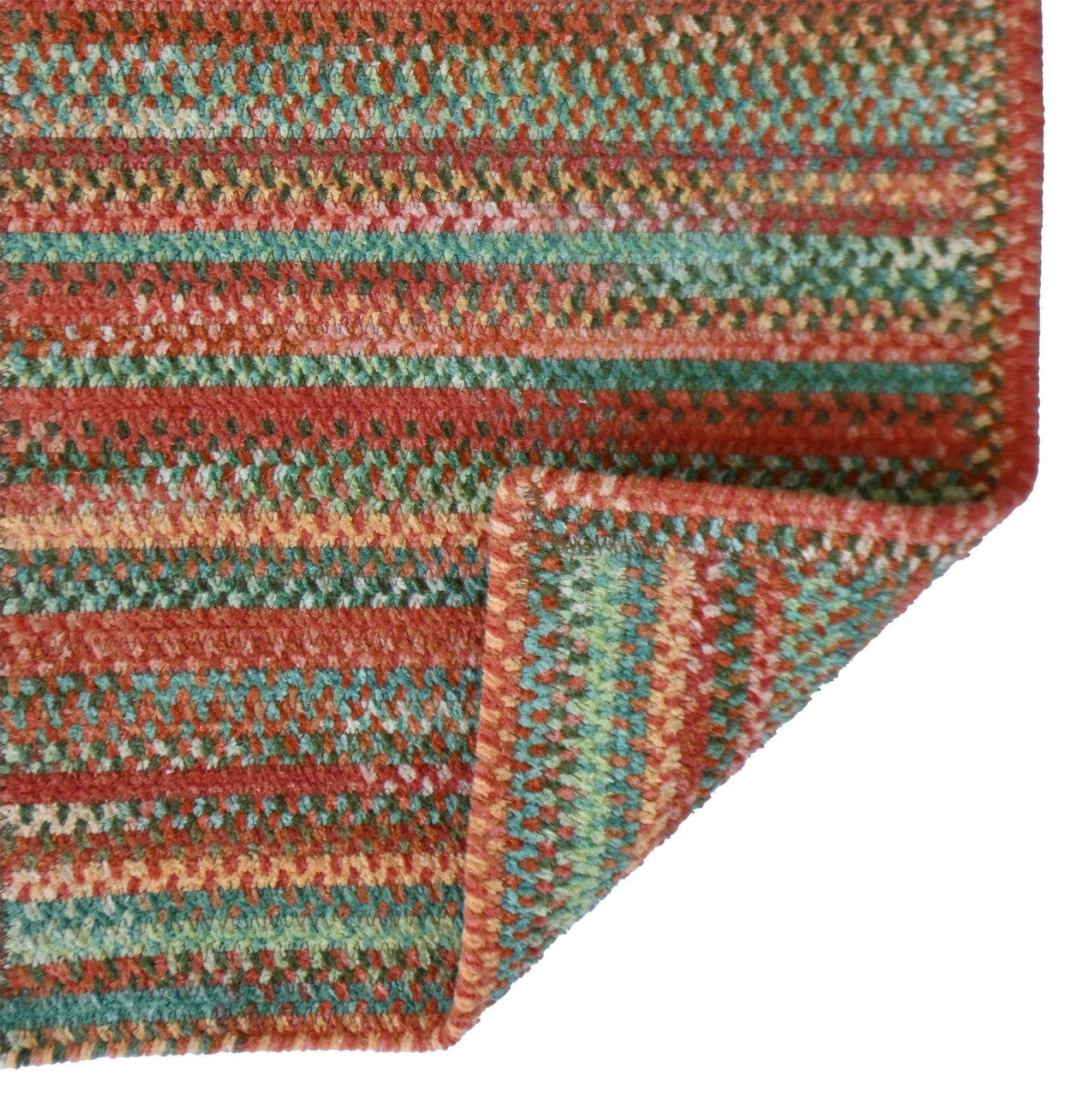 Cottonstone Cactus Garden Braided Rug Cross Sewn Rectangle image