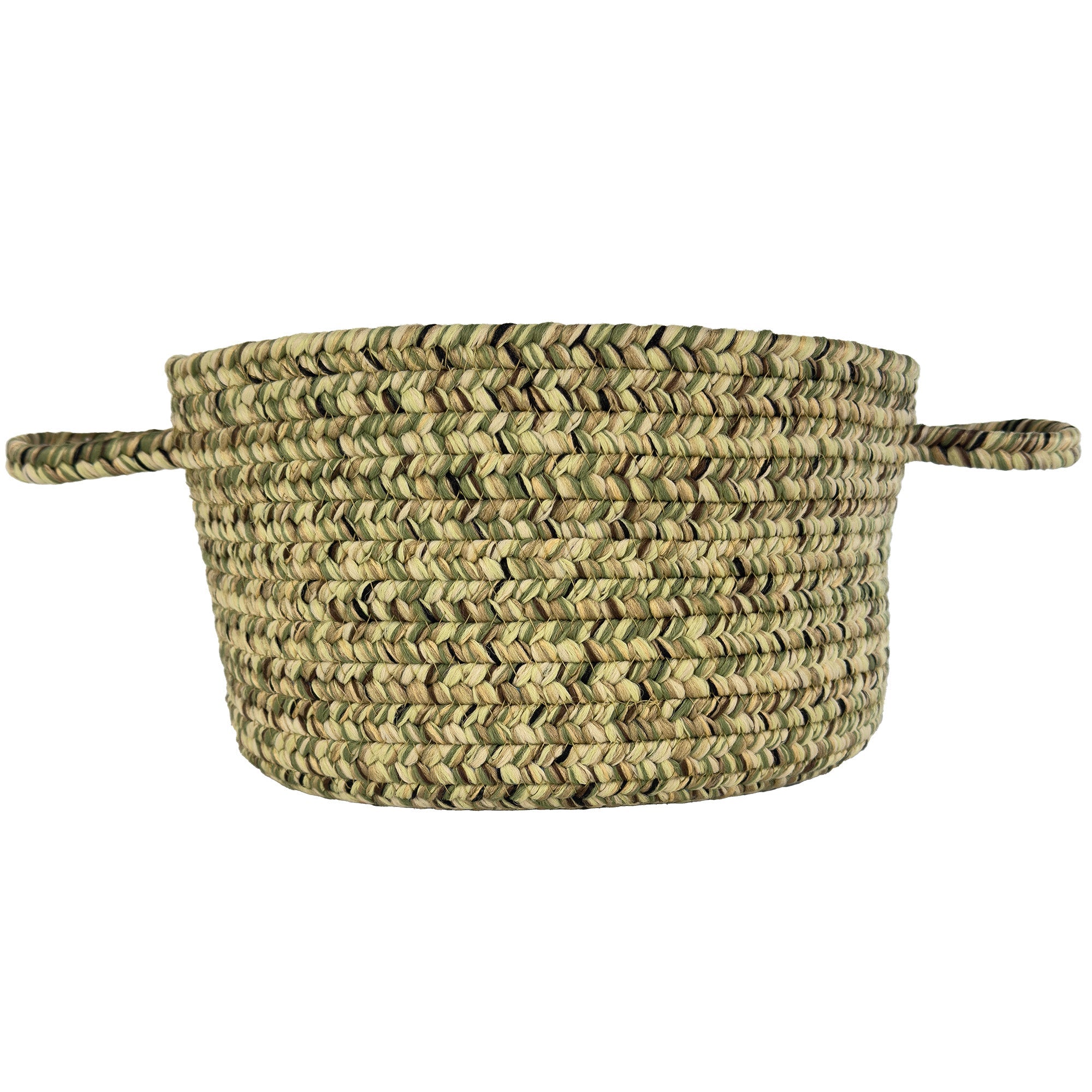Dockside Palm Leaf Braided Rug Basket image