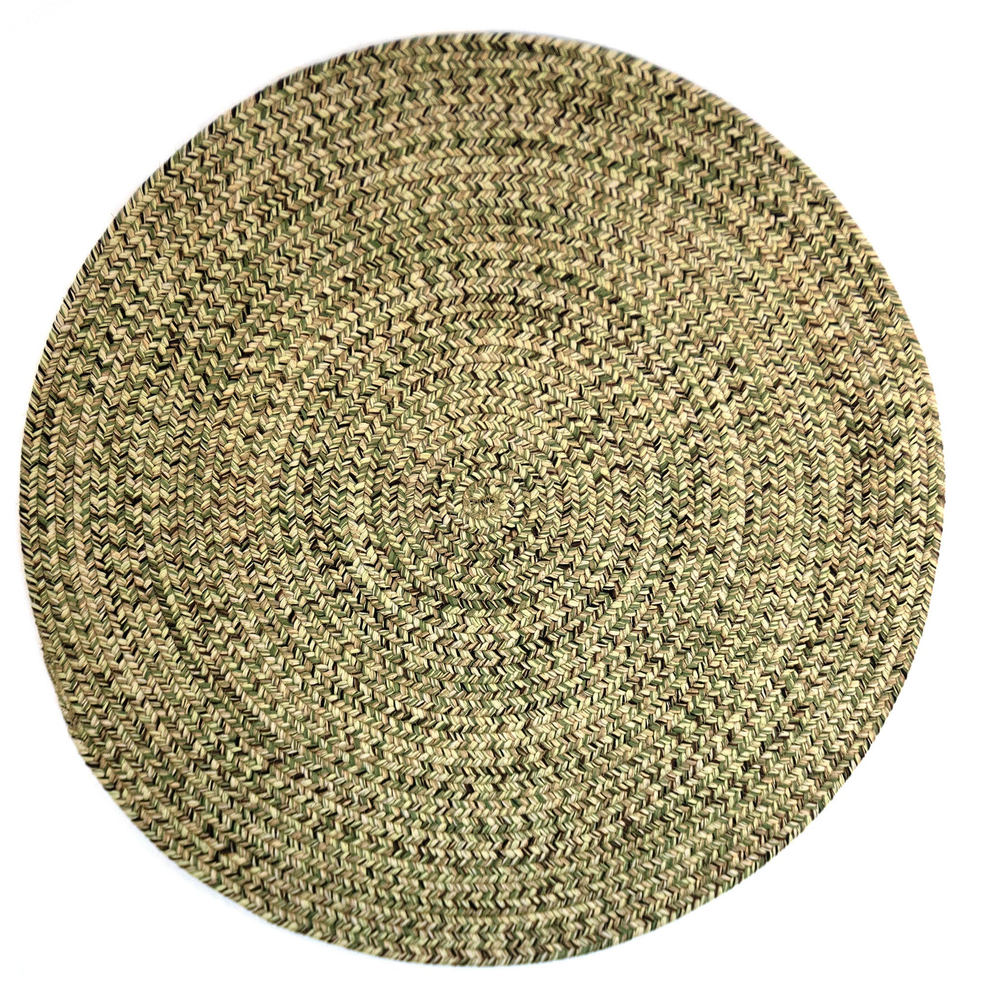 Dockside Palm Leaf Braided Rug Round image