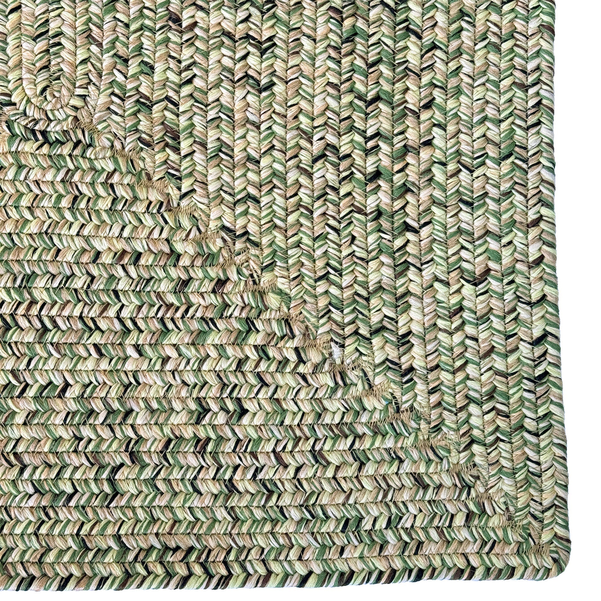 Dockside Palm Leaf Braided Rug Concentric Rectangle image