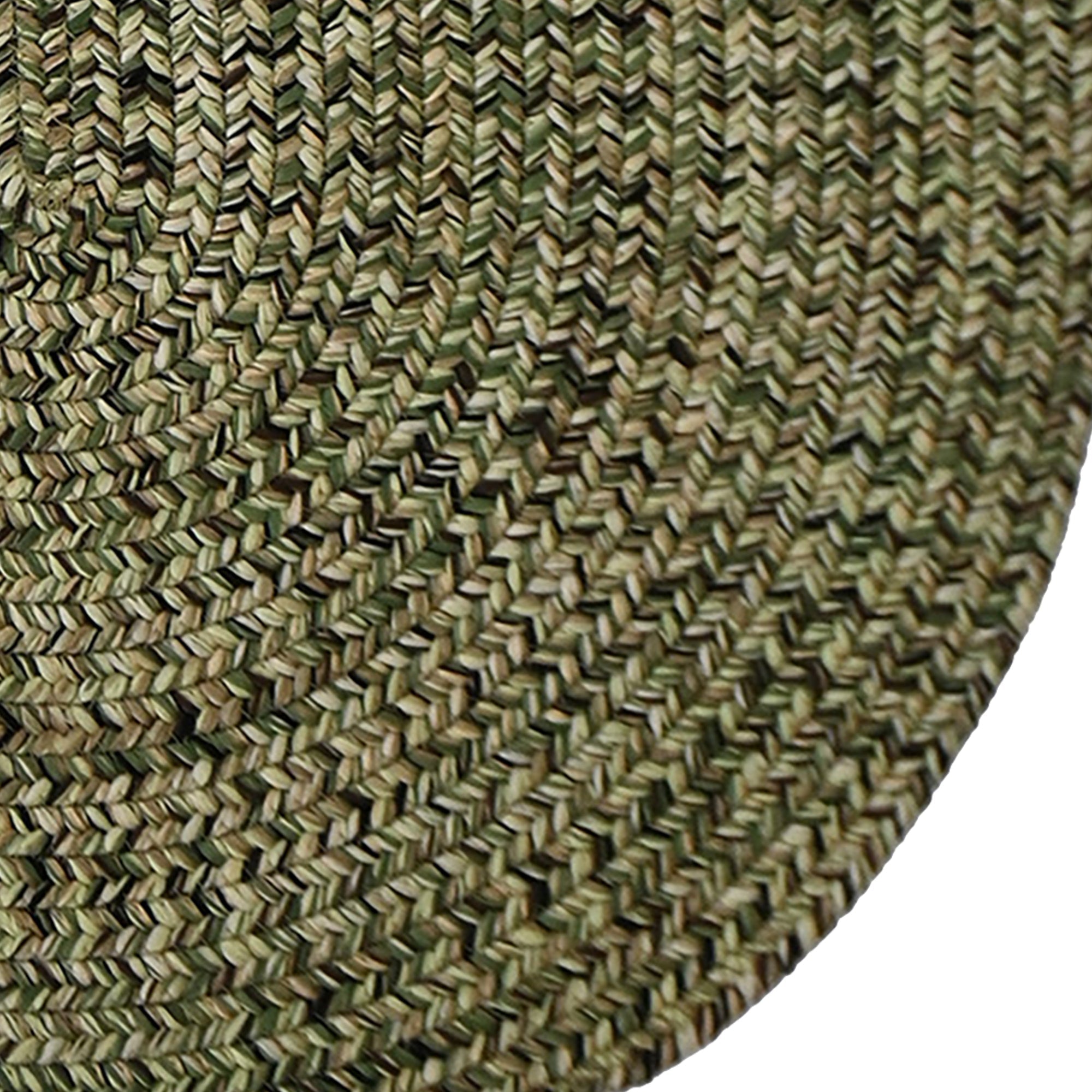Dockside Palm Leaf Braided Rug Oval image