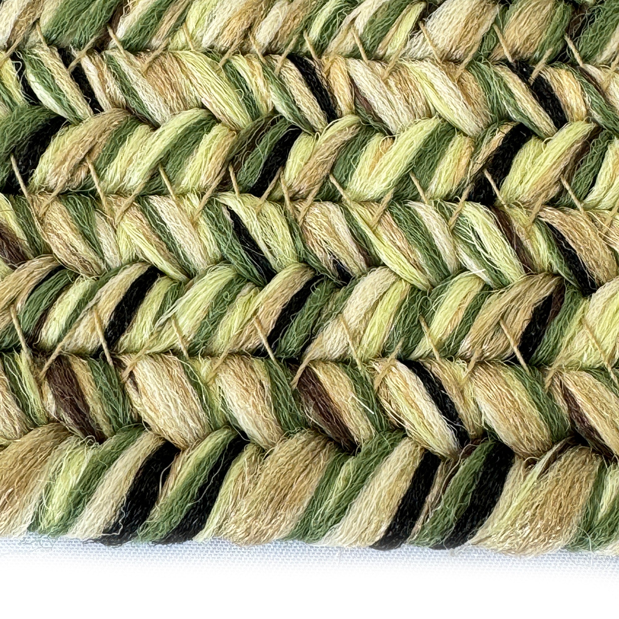 Dockside Palm Leaf Braided Rug Cross Sewn Rectangle image