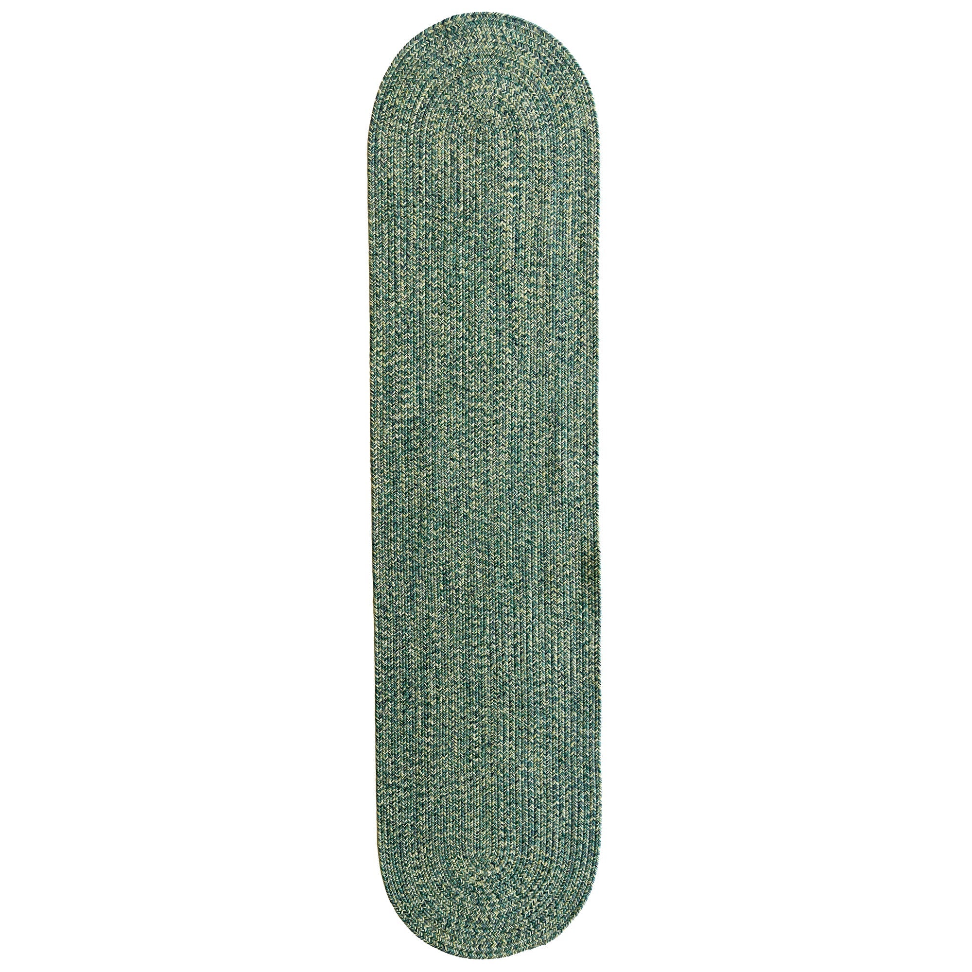 Dockside Teal Braided Rug Oval image