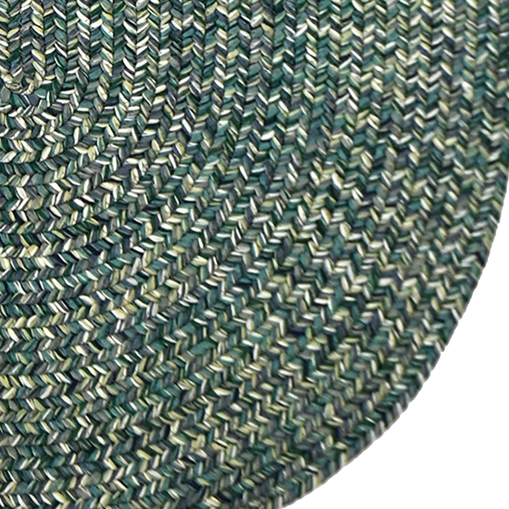 Dockside Teal Braided Rug Oval image