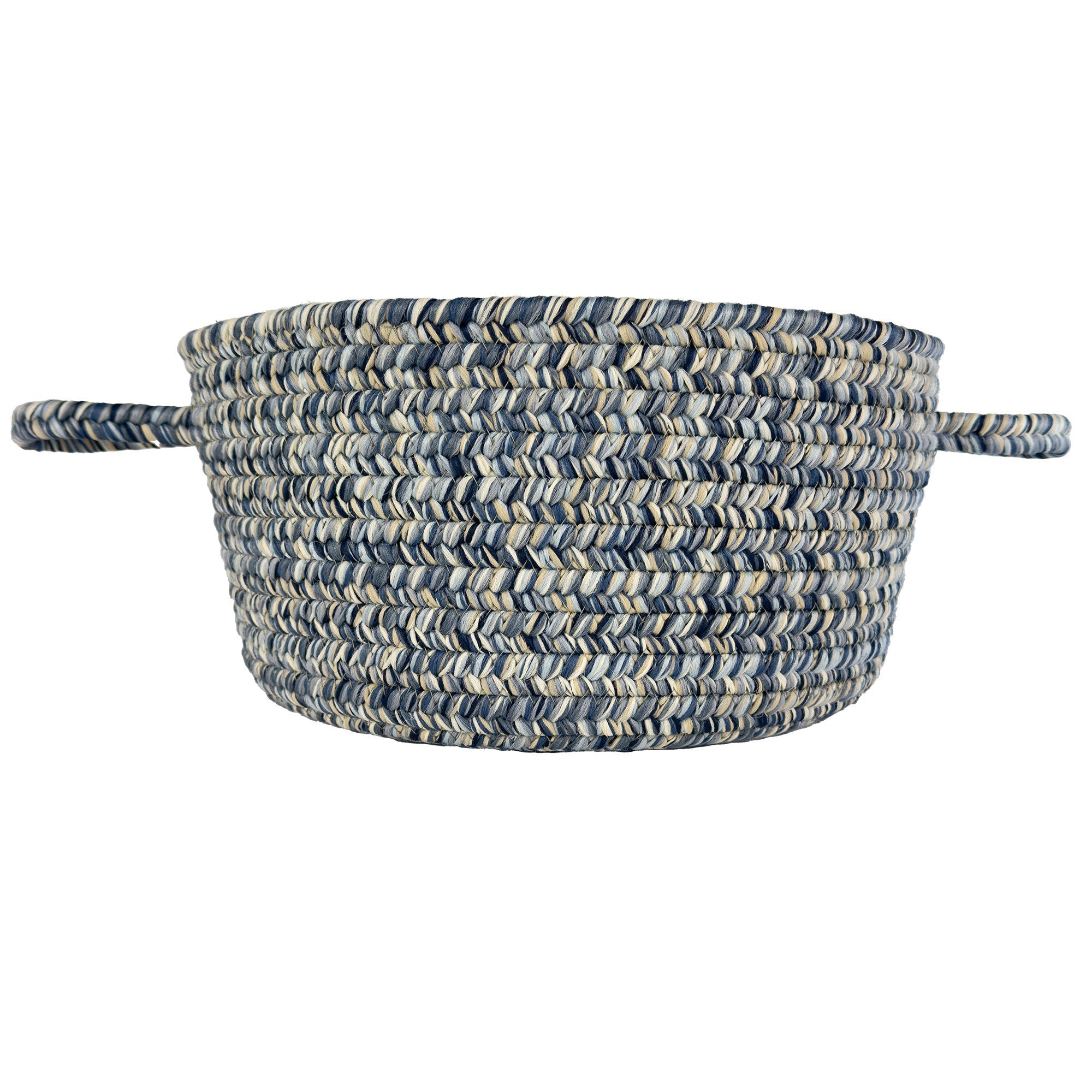 Dockside Cobalt Sea Braided Rug Basket image