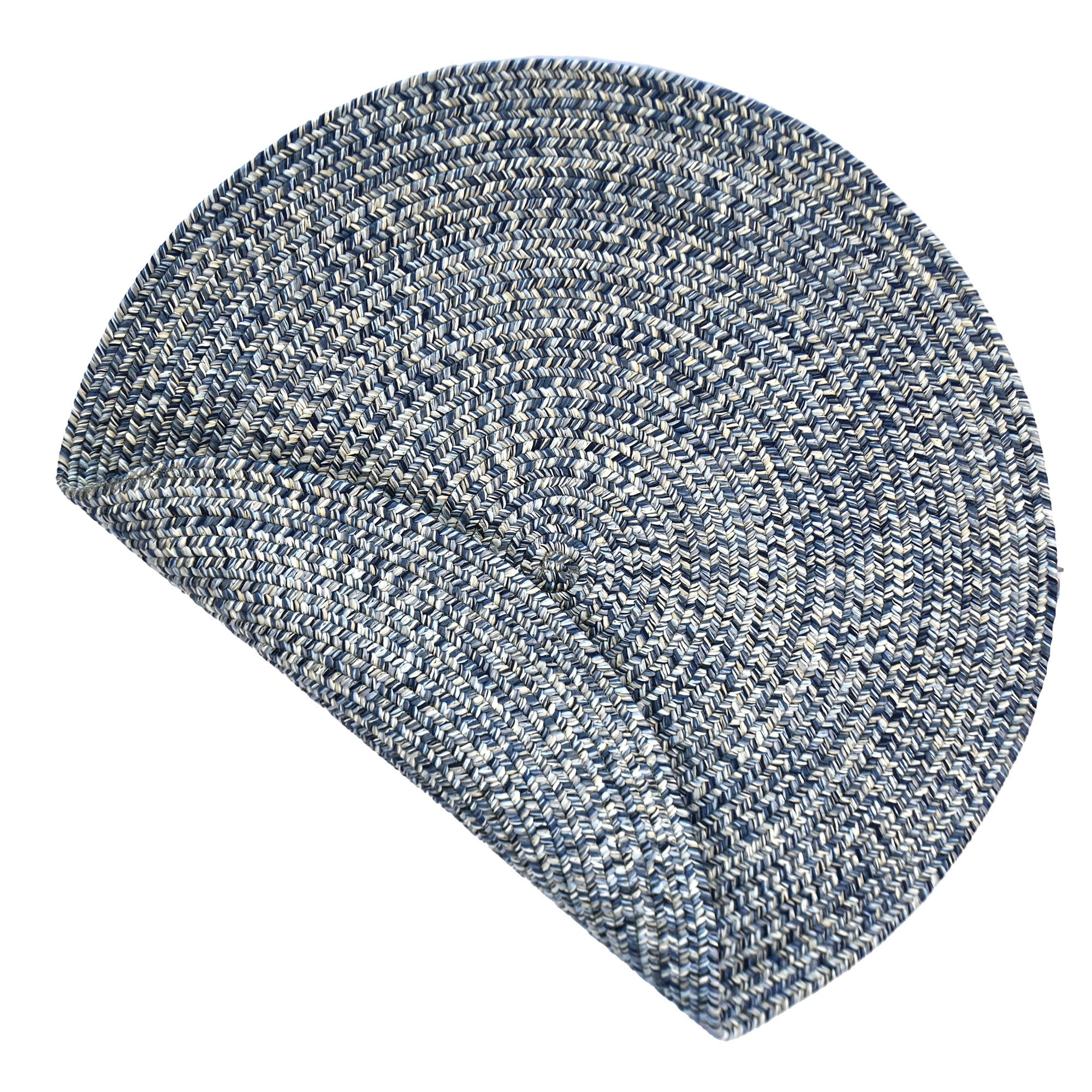 Dockside Cobalt Sea Braided Rug Round image