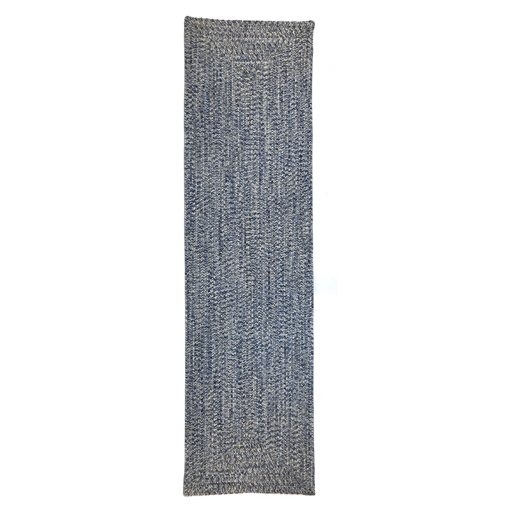 Dockside Cobalt Sea Braided Rug Concentric Rectangle image
