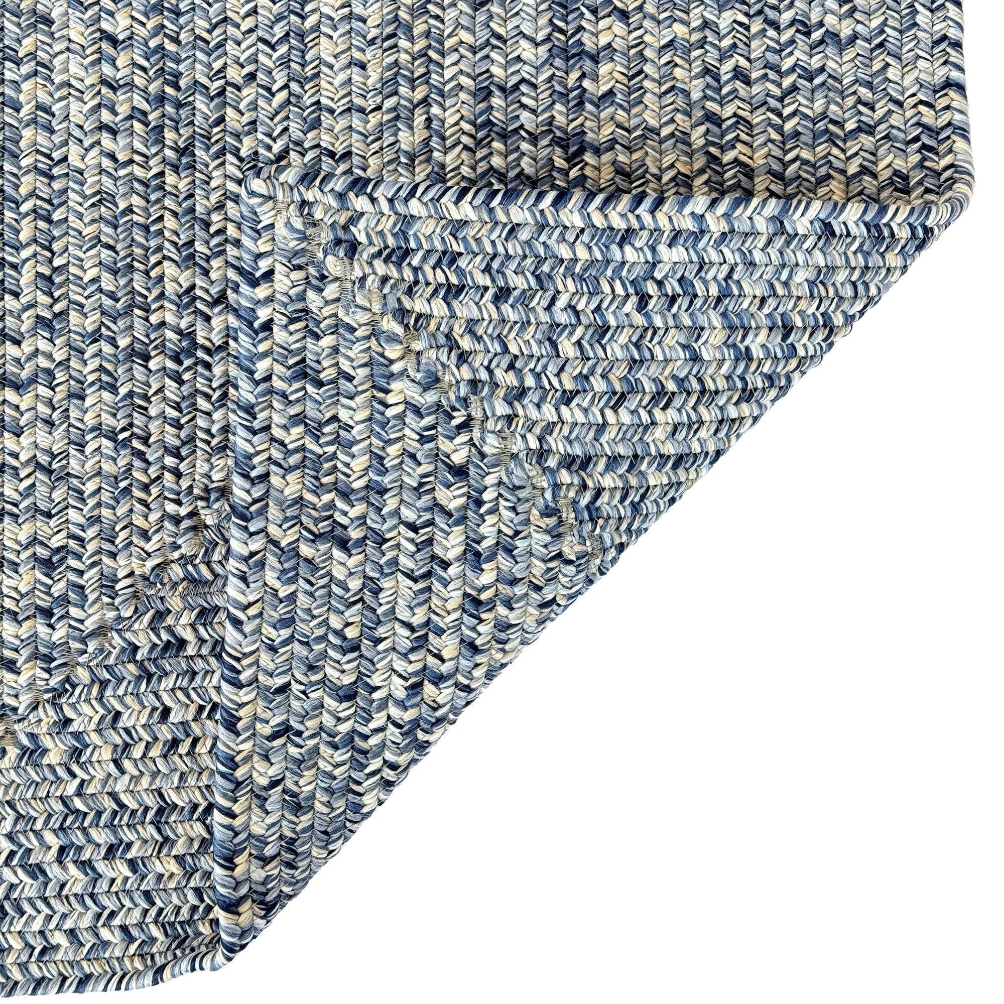 Dockside Cobalt Sea Braided Rug Cross Sewn Rectangle image
