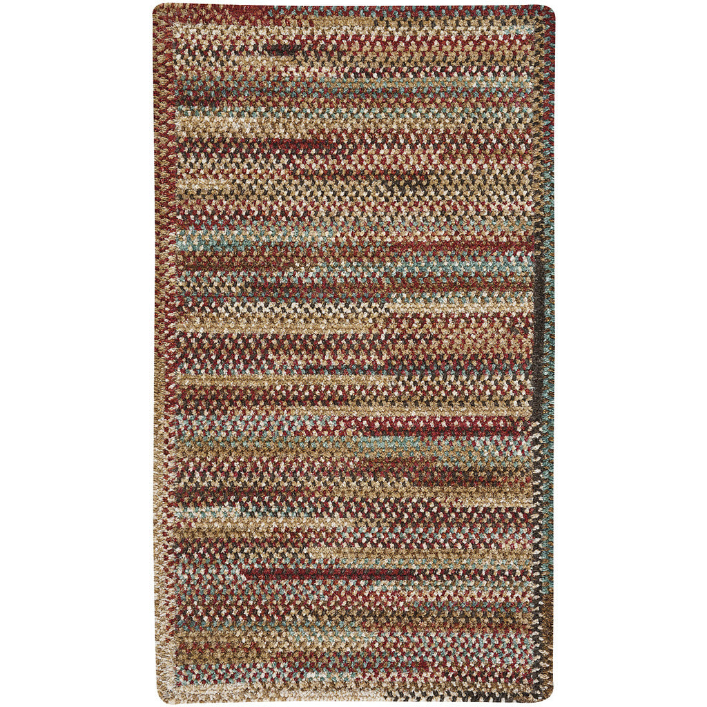 New Homestead Sundried Red Braided Rug Cross Sewn Rectangle image