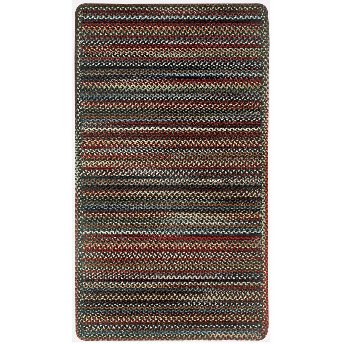 Americana Black Braided Rug Cross-Sewn SiloX image