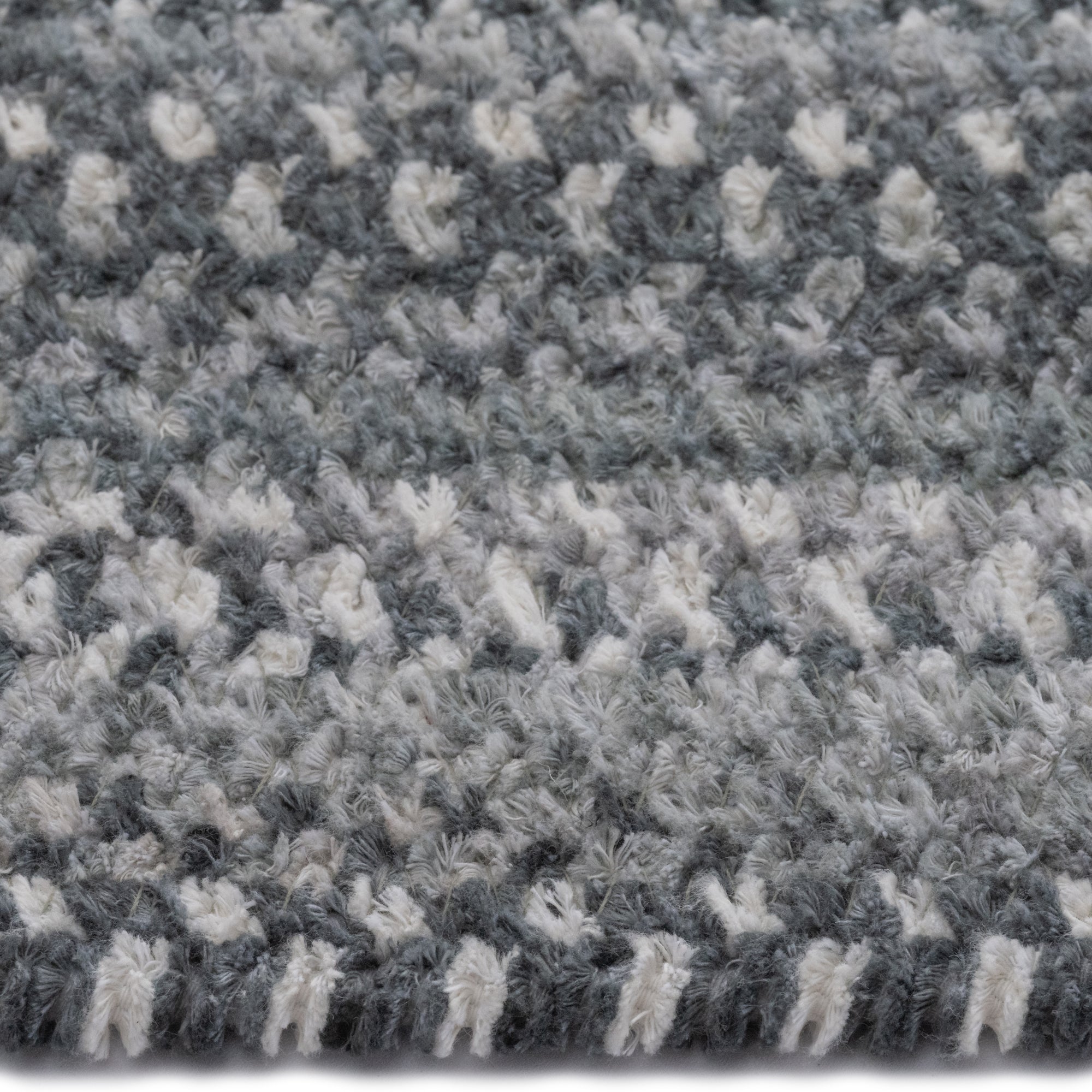 Bambini Cool Gray Braided Rug Vertical Stripe Rectangle image