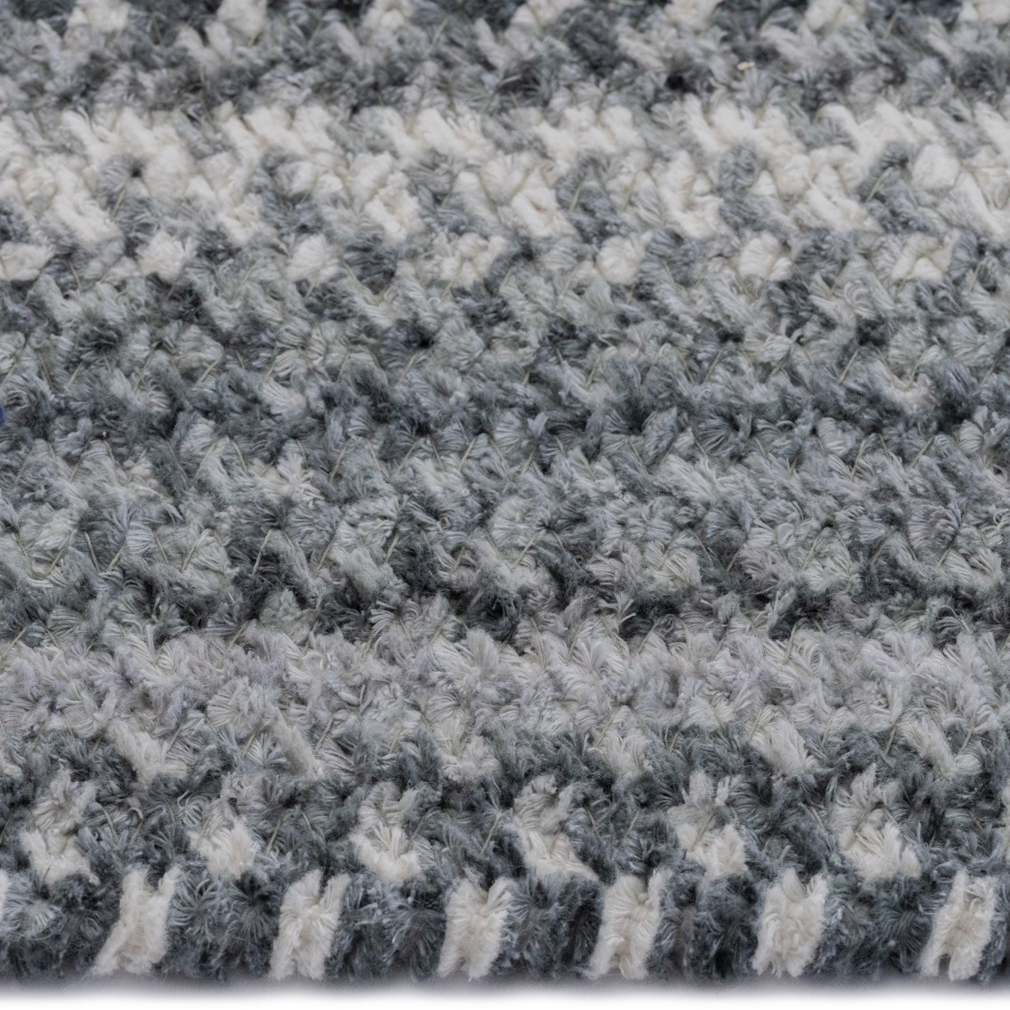 Bambini Cool Gray Braided Rug Oval image