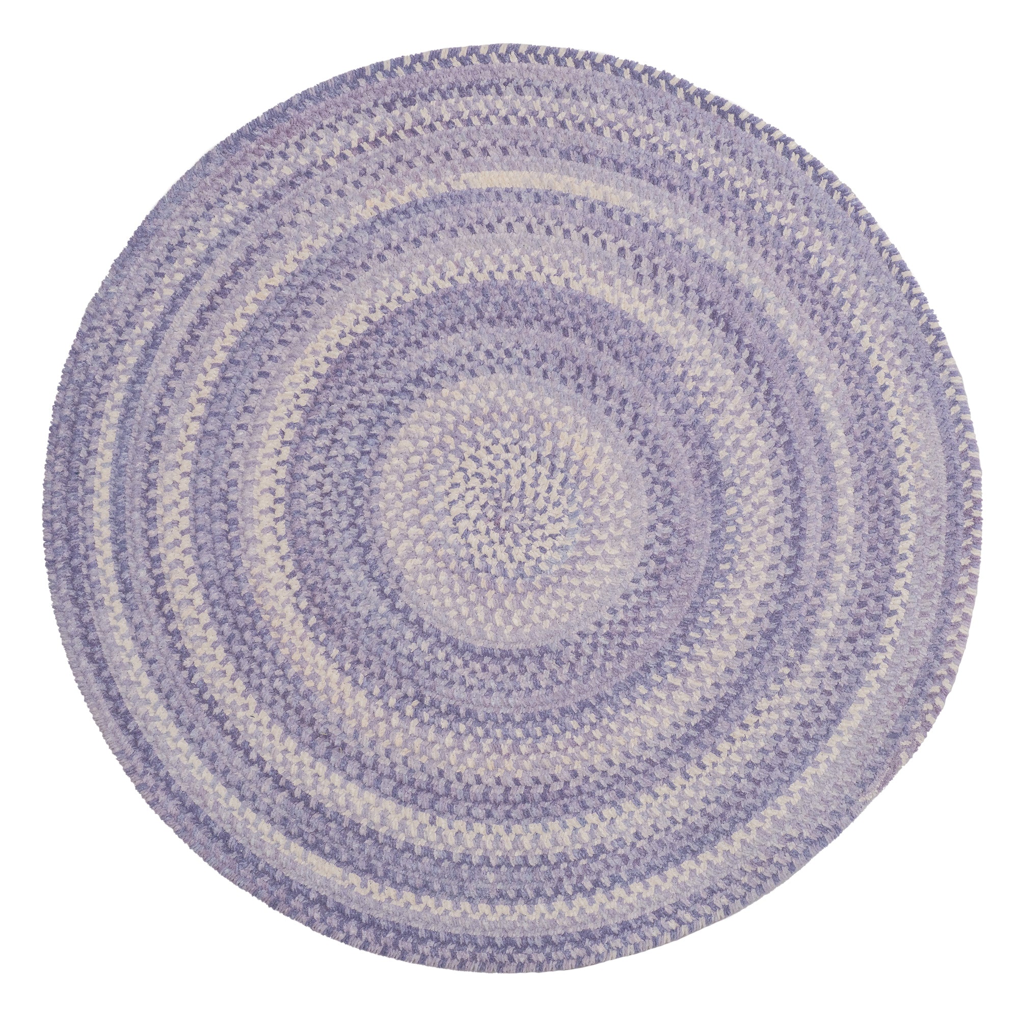 Bambini Periwinkle Braided Rug Round image