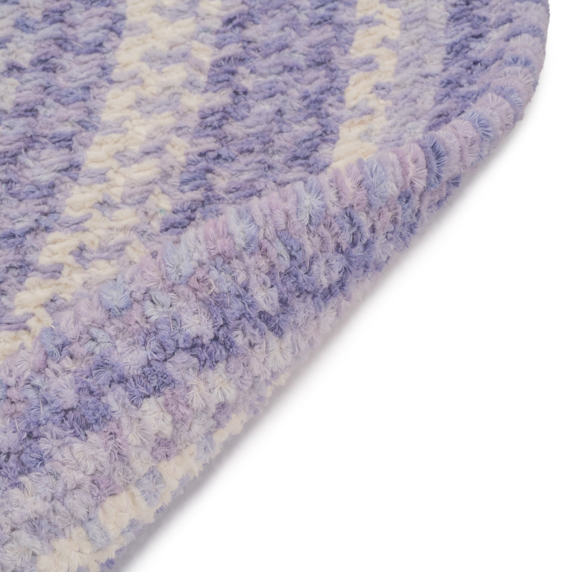 Bambini Periwinkle Braided Rug Round image