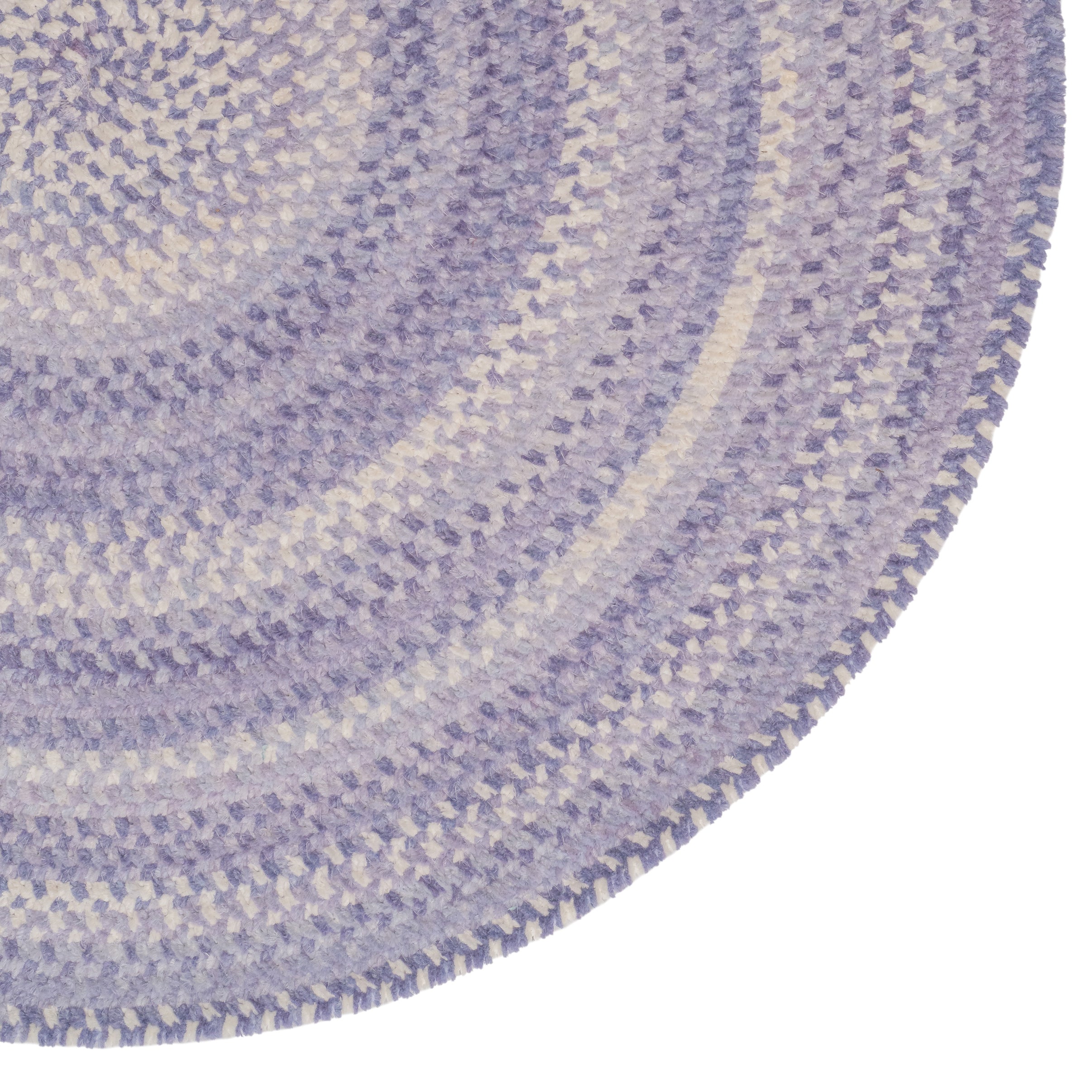 Bambini Periwinkle Braided Rug Round image