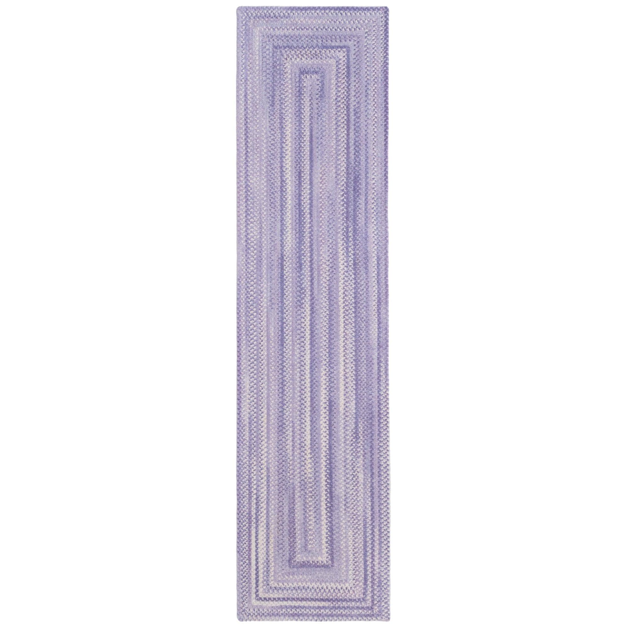 Bambini Periwinkle Braided Rug Concentric Rectangle image