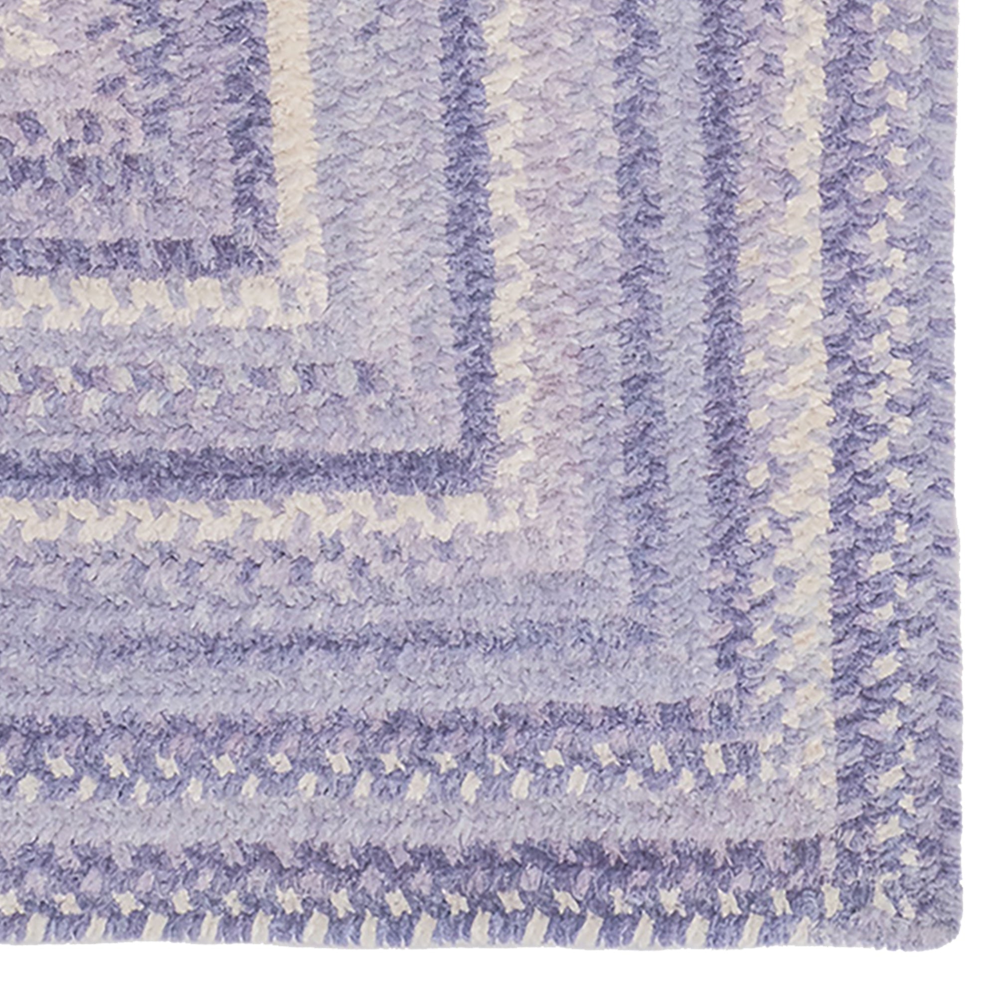 Bambini Periwinkle Braided Rug Concentric Rectangle image