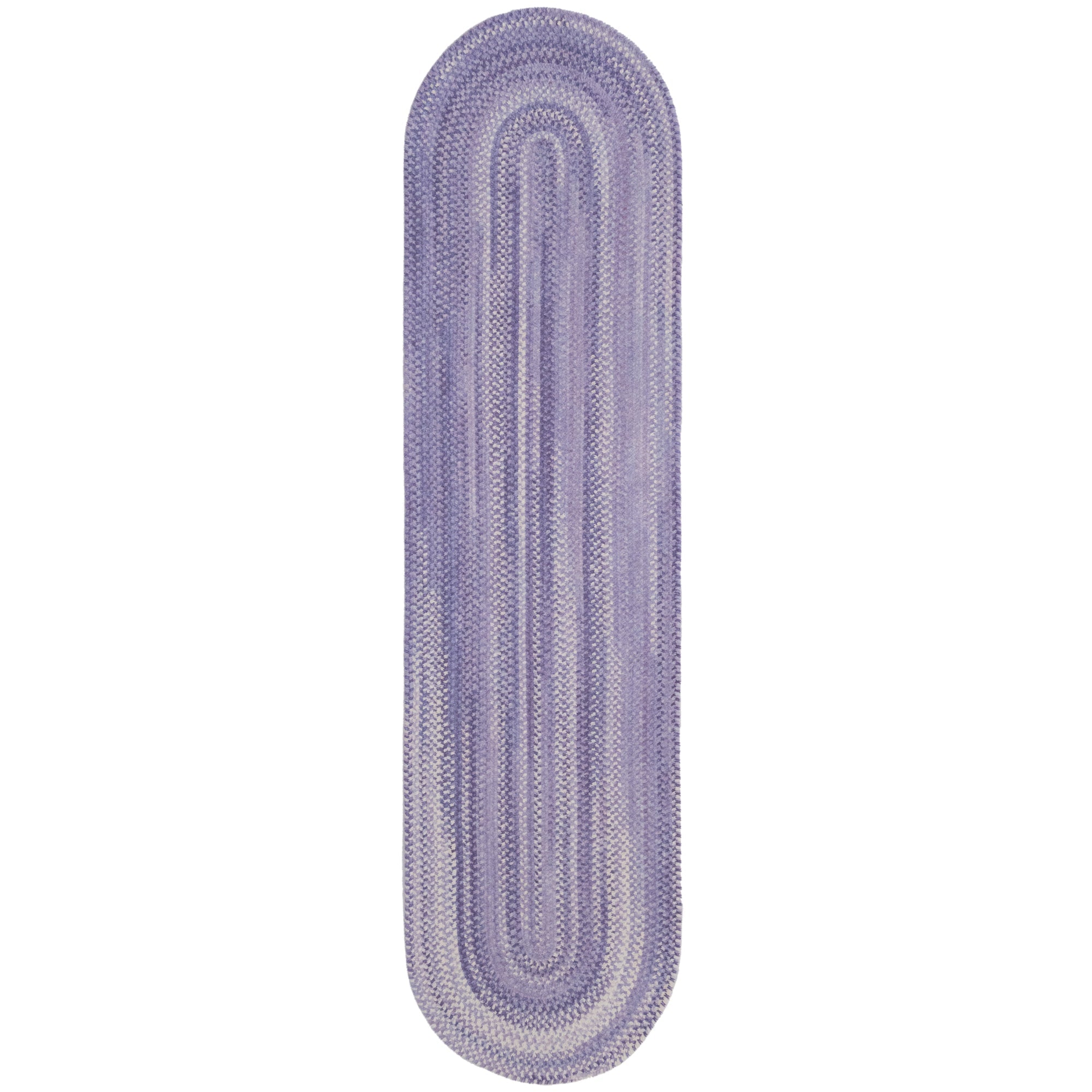 Bambini Periwinkle Braided Rug Oval image