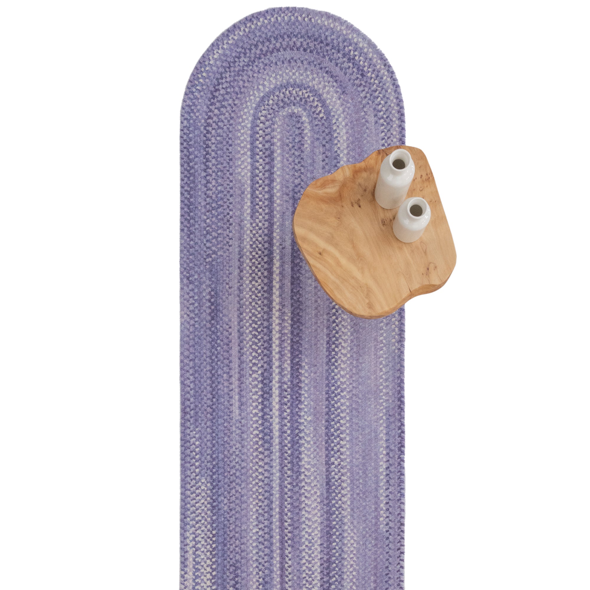 Bambini Periwinkle Braided Rug Oval image