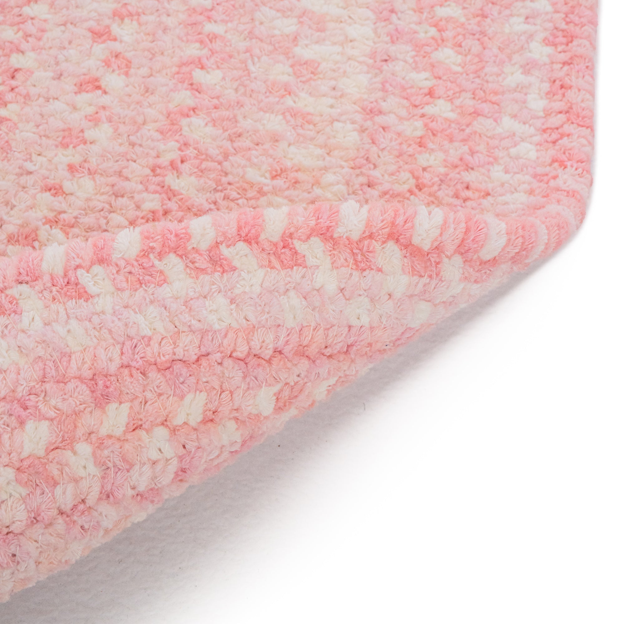 Bambini Pretty In Pink Braided Rug Concentric Rectangle image