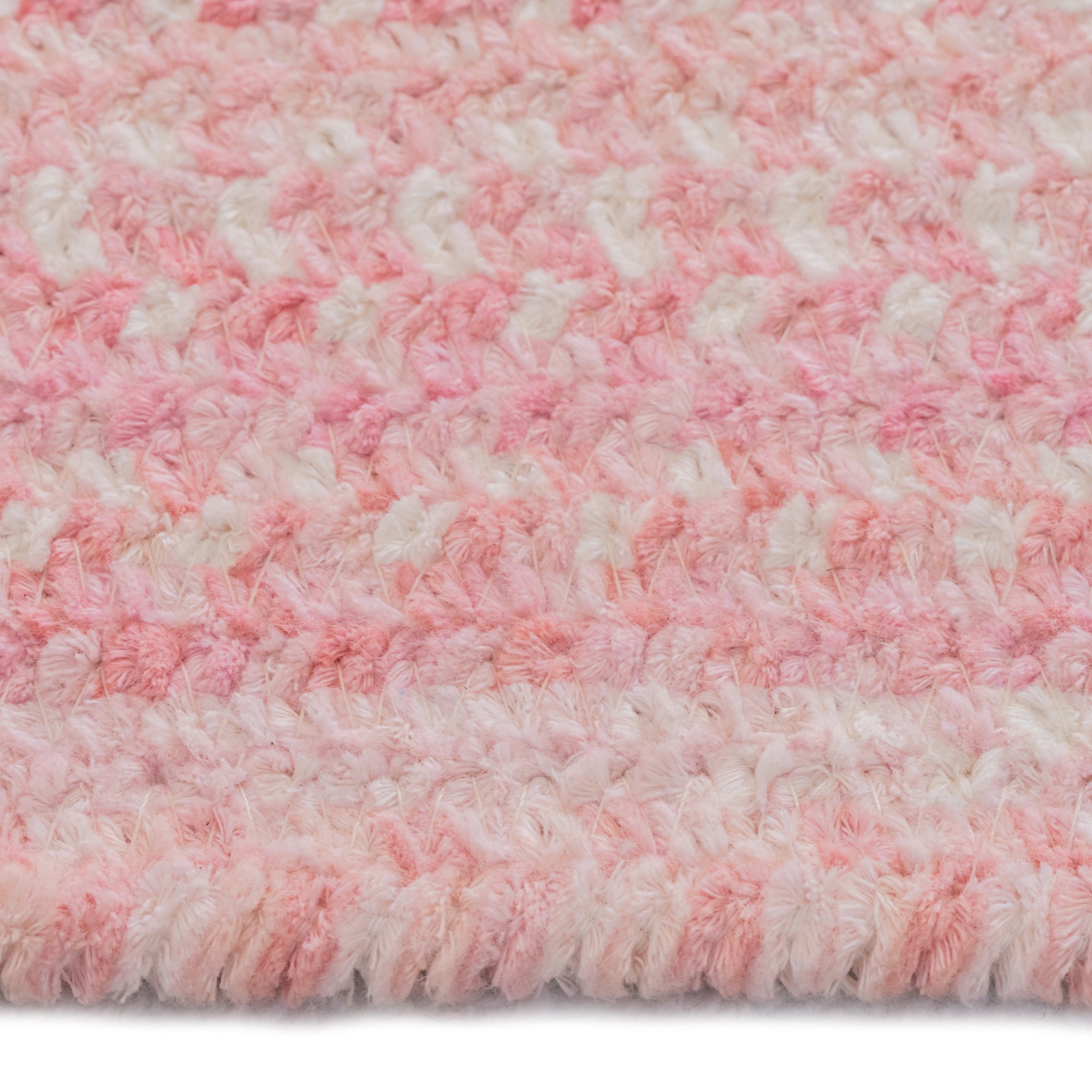 Bambini Pretty In Pink Braided Rug Cross Sewn Rectangle image