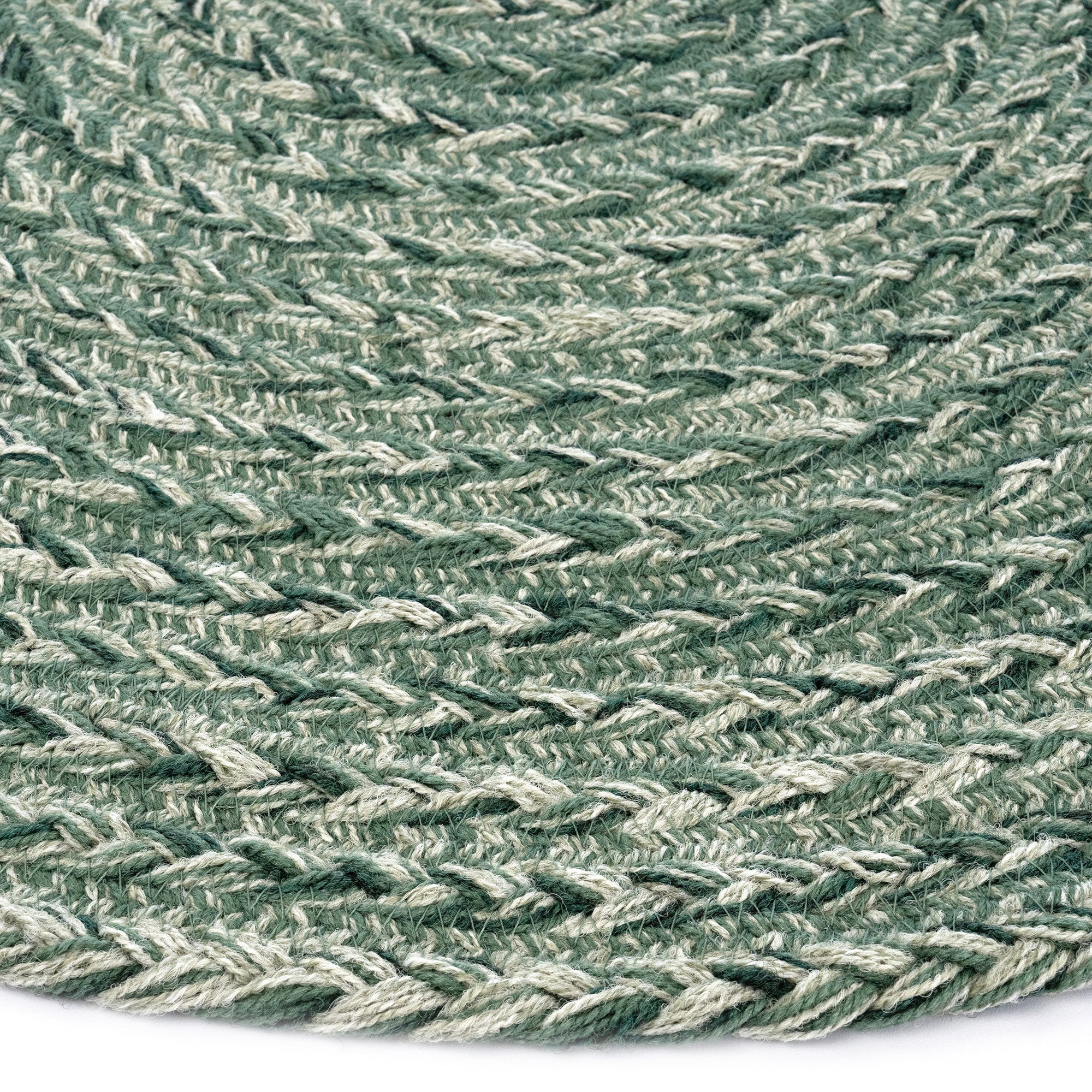 Down East Marsh Grass Braided Rug Round Cross Section image