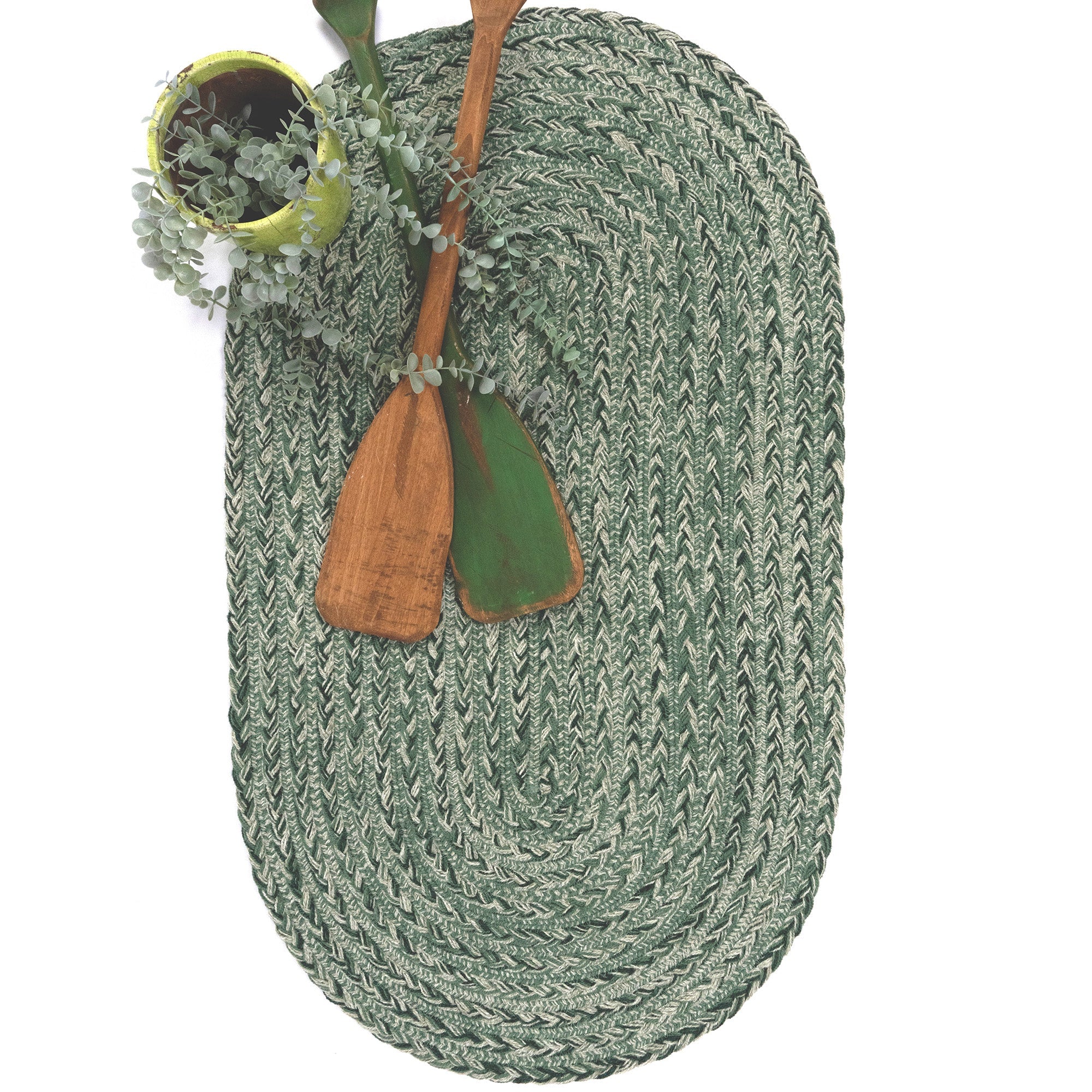 Down East Marsh Grass Braided Rug Oval Roomshot image