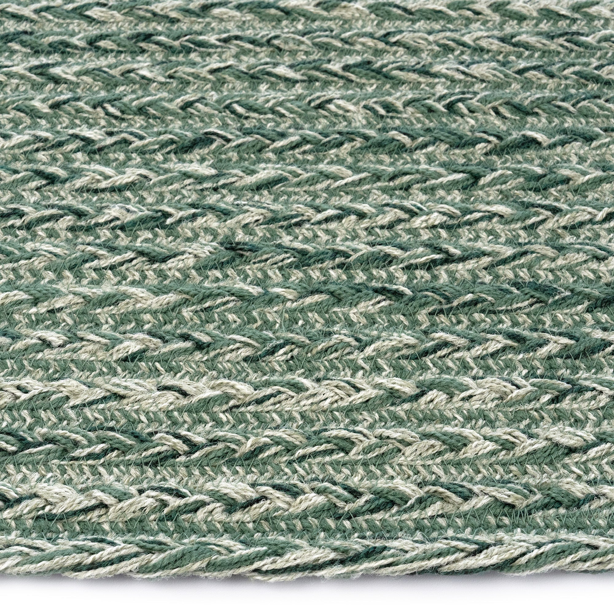 Down East Marsh Grass Braided Rug Oval Runner Cross Section image