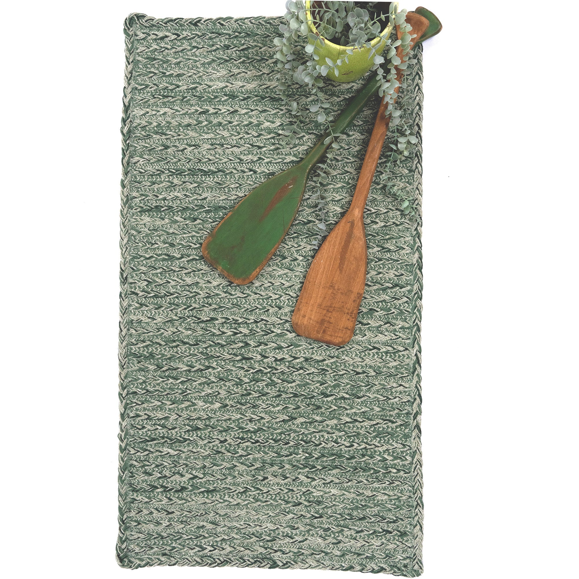 Down East Marsh Grass Braided Rug Cross-Sewn Roomshot image