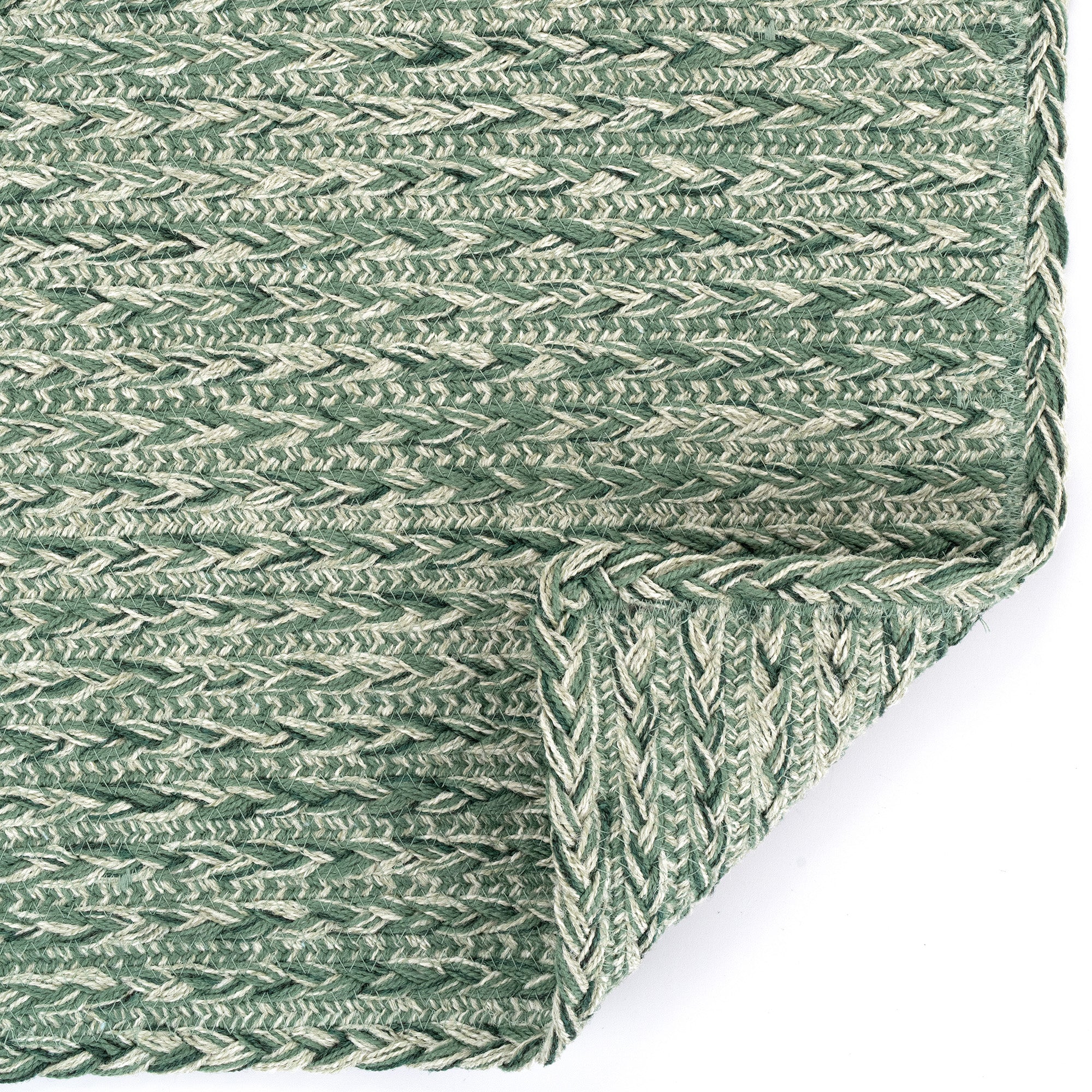 Down East Marsh Grass Braided Rug Cross-Sewn Back image