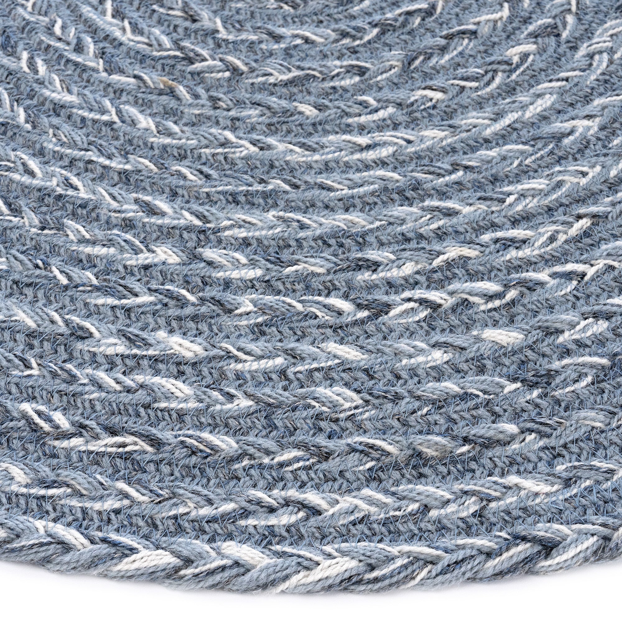 Down East Cape Shoals Braided Rug Round Cross Section image