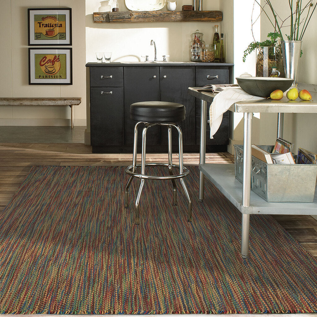 Seagrove Multi Flat Woven Rug Vertical Stripe Rectangle image