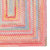 Cutting Garden Tea Rose Braided Rug Concentric Rectangle image