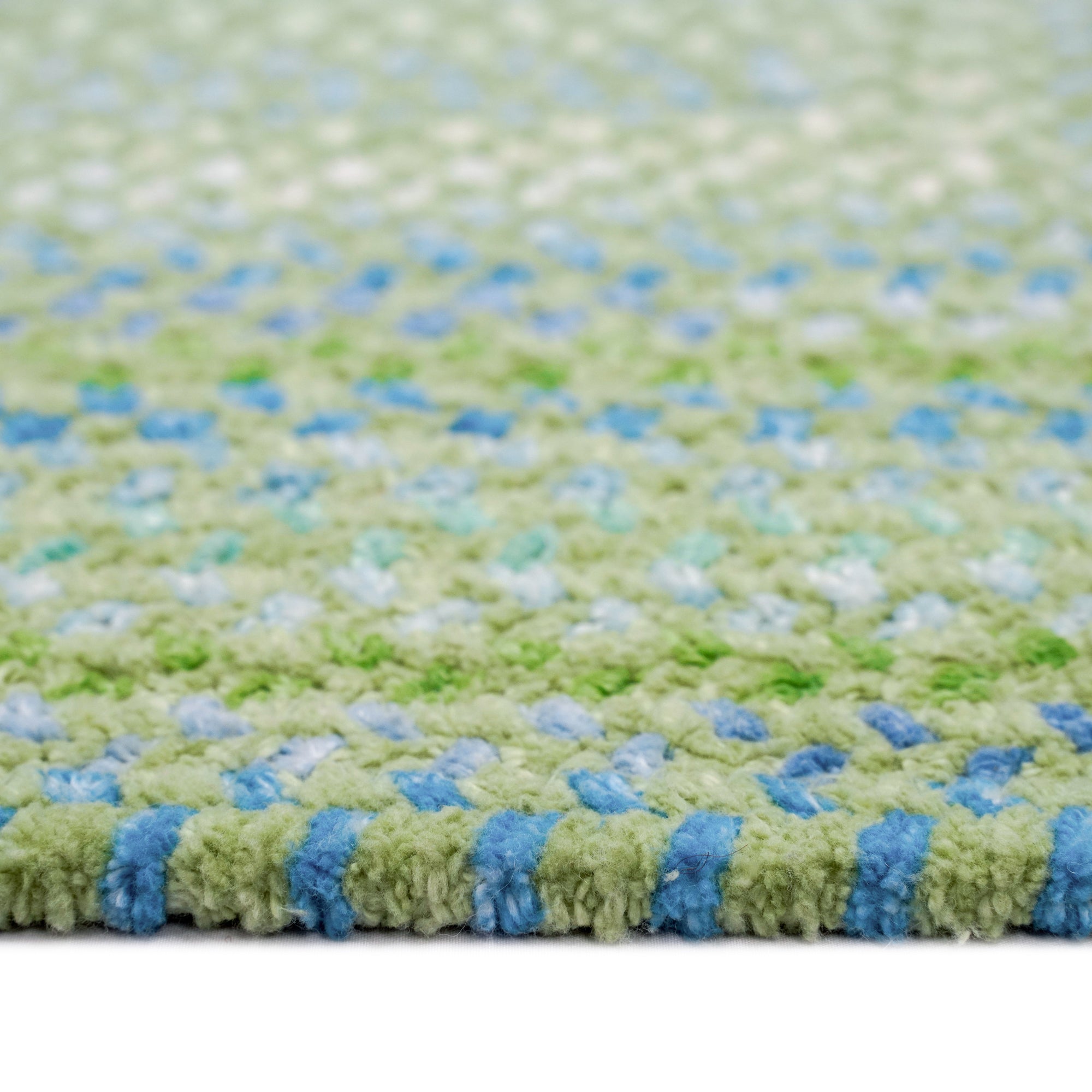 Sailor Boy Sea Monster Green Braided Rug Concentric Rectangle image