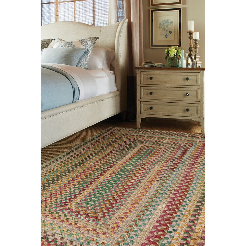 Bear Creek Wheat Braided Rug Concentric Rectangle image