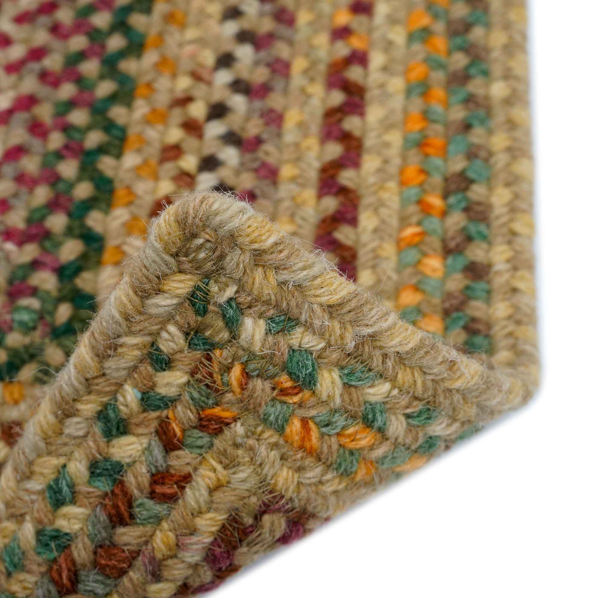 Bear Creek Wheat Braided Rug Concentric Rectangle image