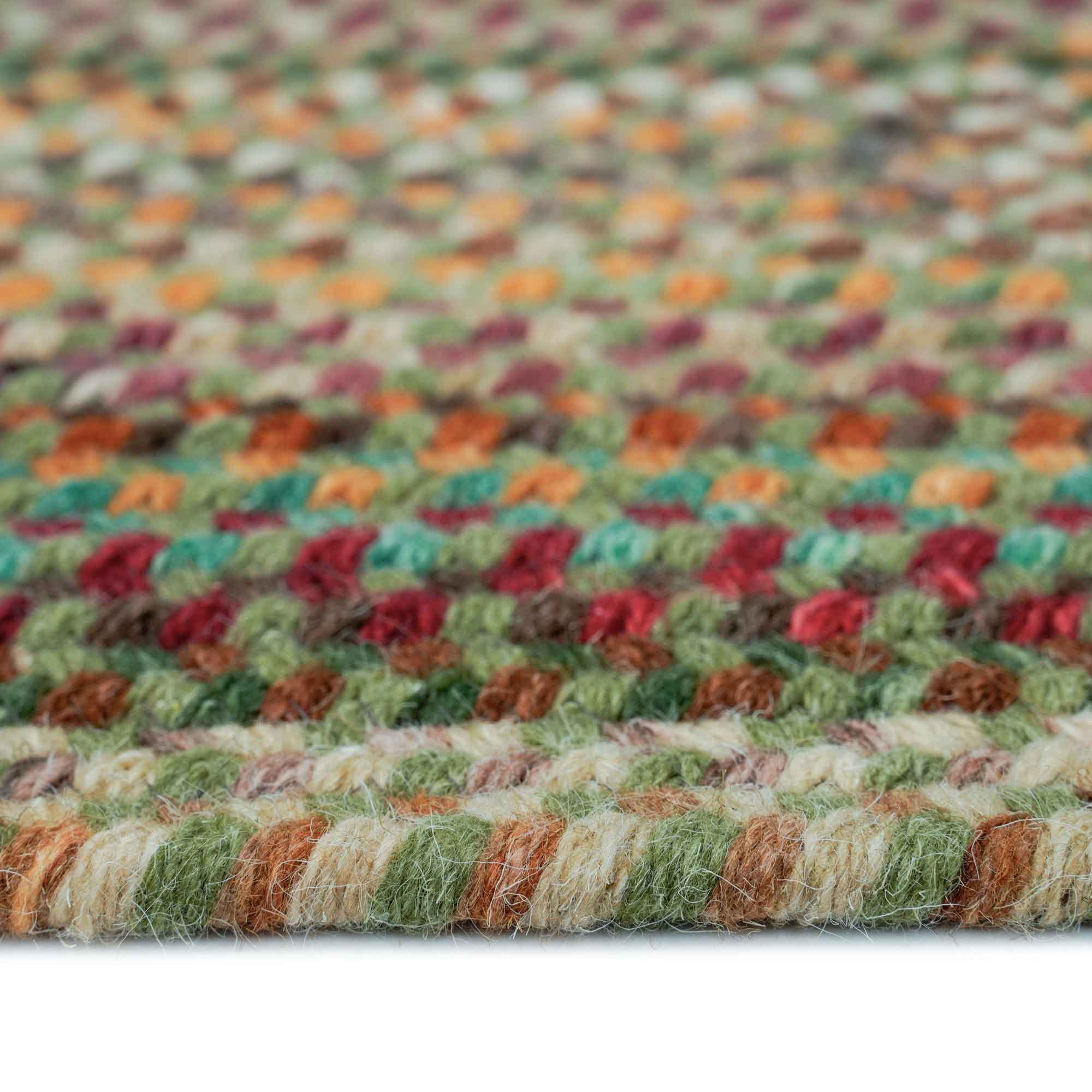 Bear Creek Sage Braided Rug Concentric Rectangle image