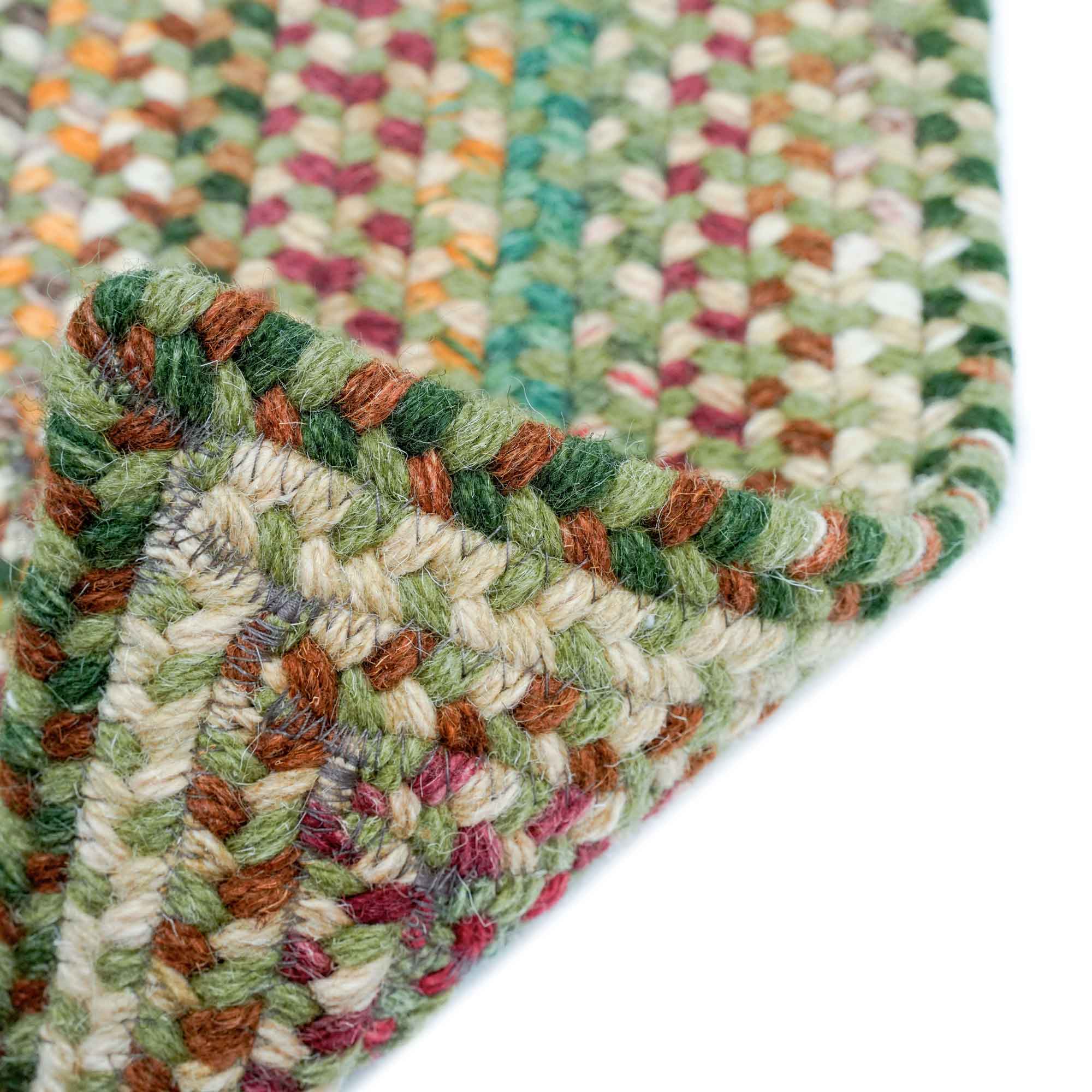 Bear Creek Sage Braided Rug Cross Sewn Rectangle image