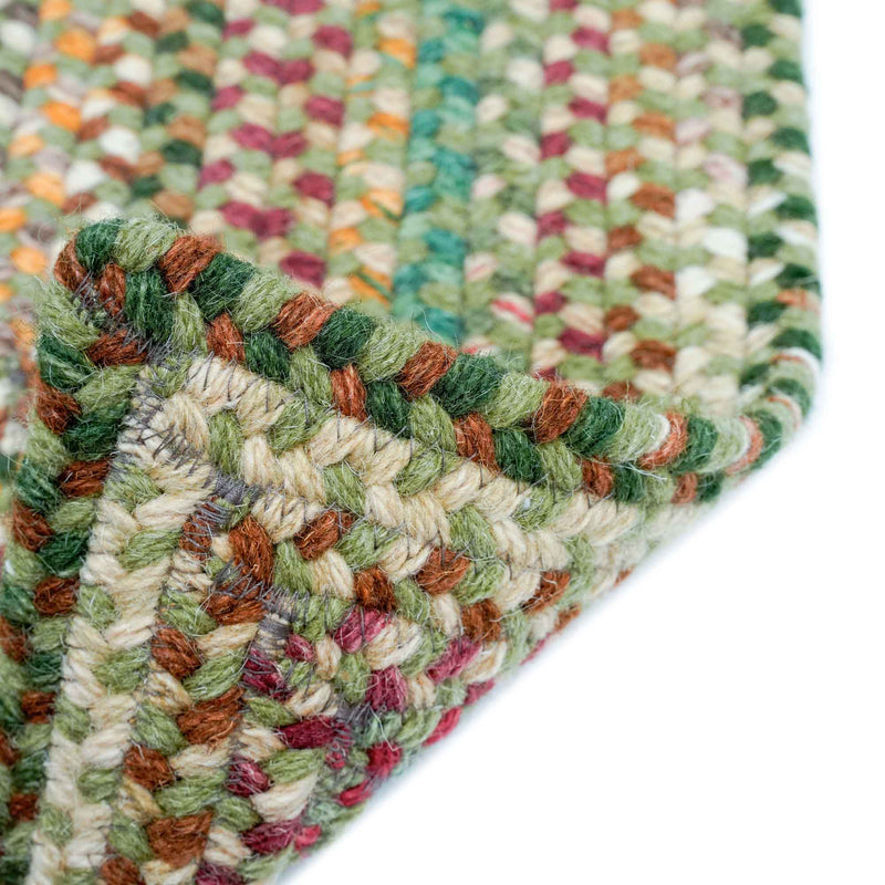 Bear Creek Sage Braided Rug Cross Sewn Rectangle image