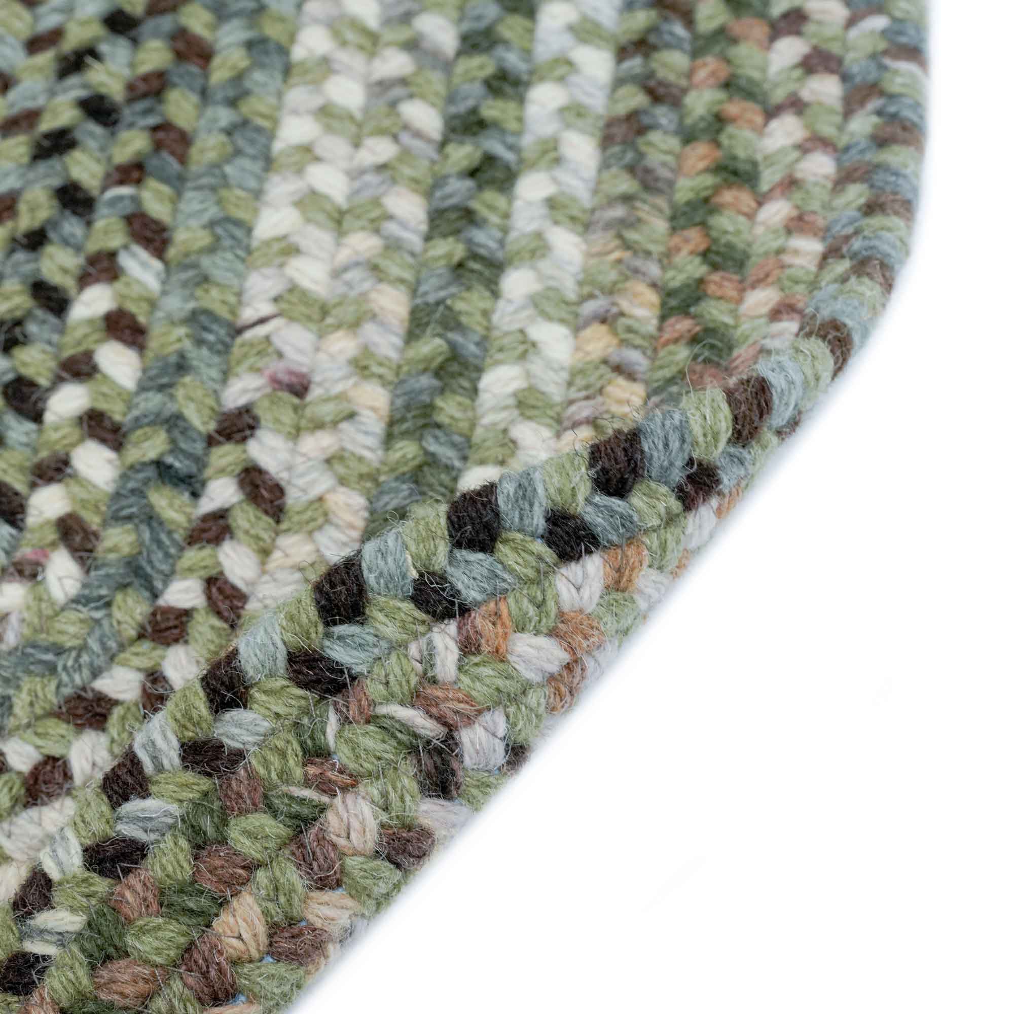 Bear Creek Olive Branch Braided Rug Round image