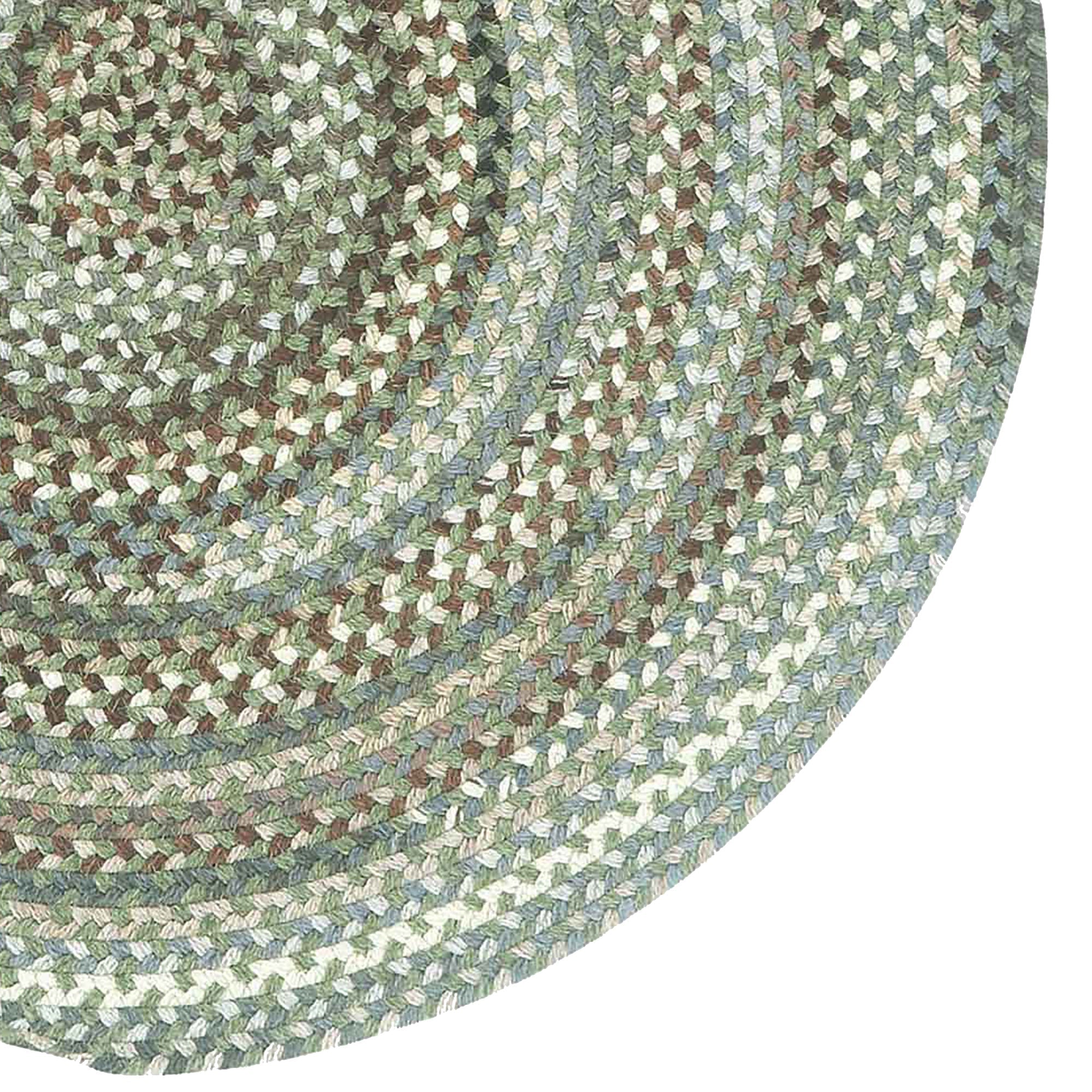 Bear Creek Olive Branch Braided Rug Round image