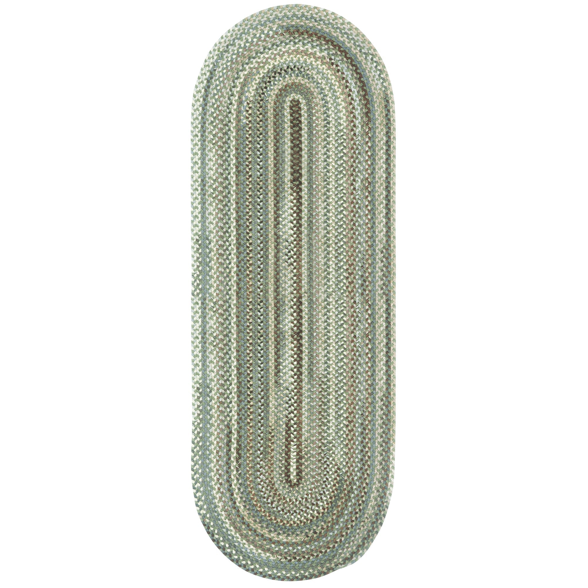 Bear Creek Olive Branch Braided Rug Oval image